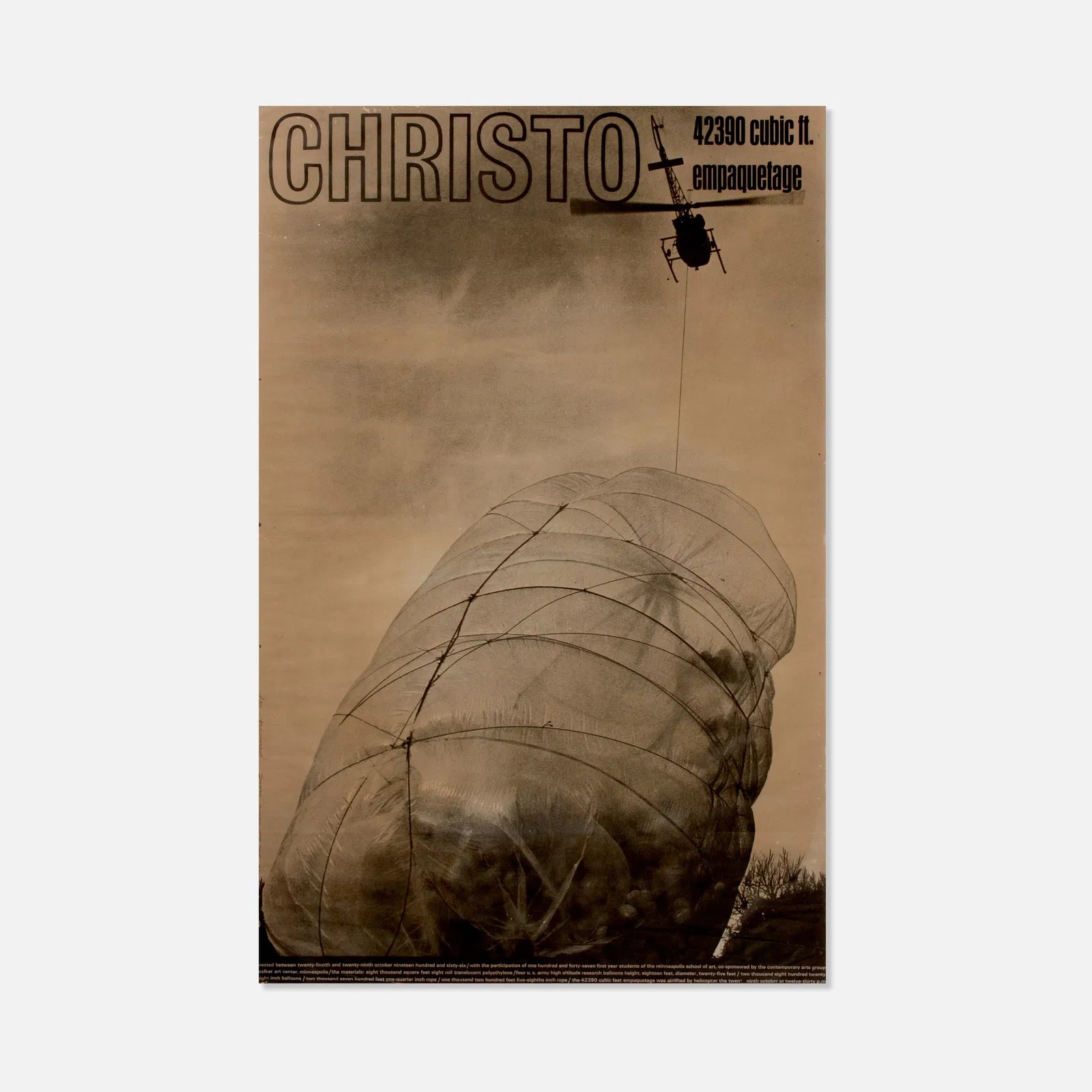 Christo and Jeanne-Claude: 42390 cubic ft. Empaquetage (Exhibition Poster)