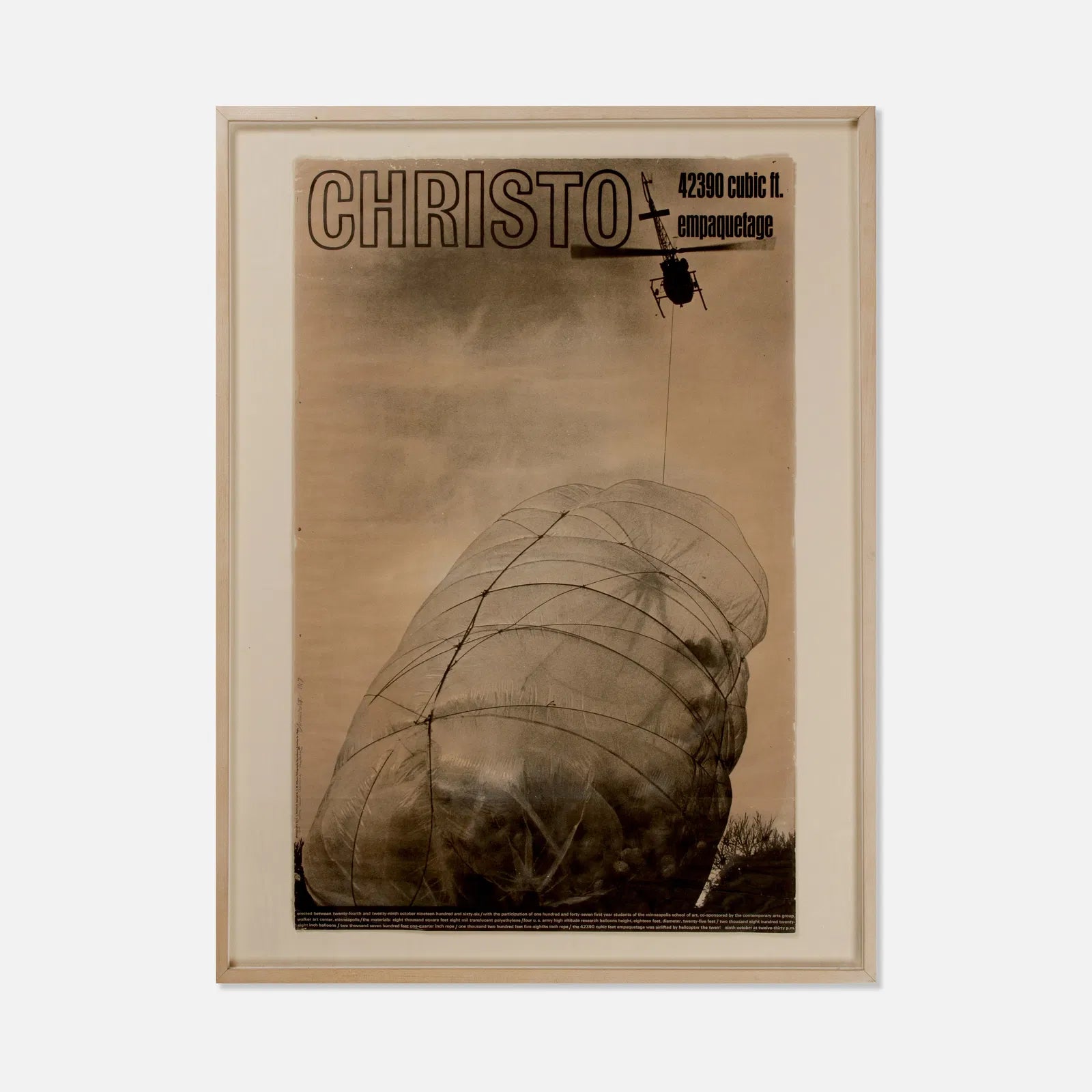 Christo and Jeanne-Claude: 42390 cubic ft. Empaquetage (Exhibition Poster)