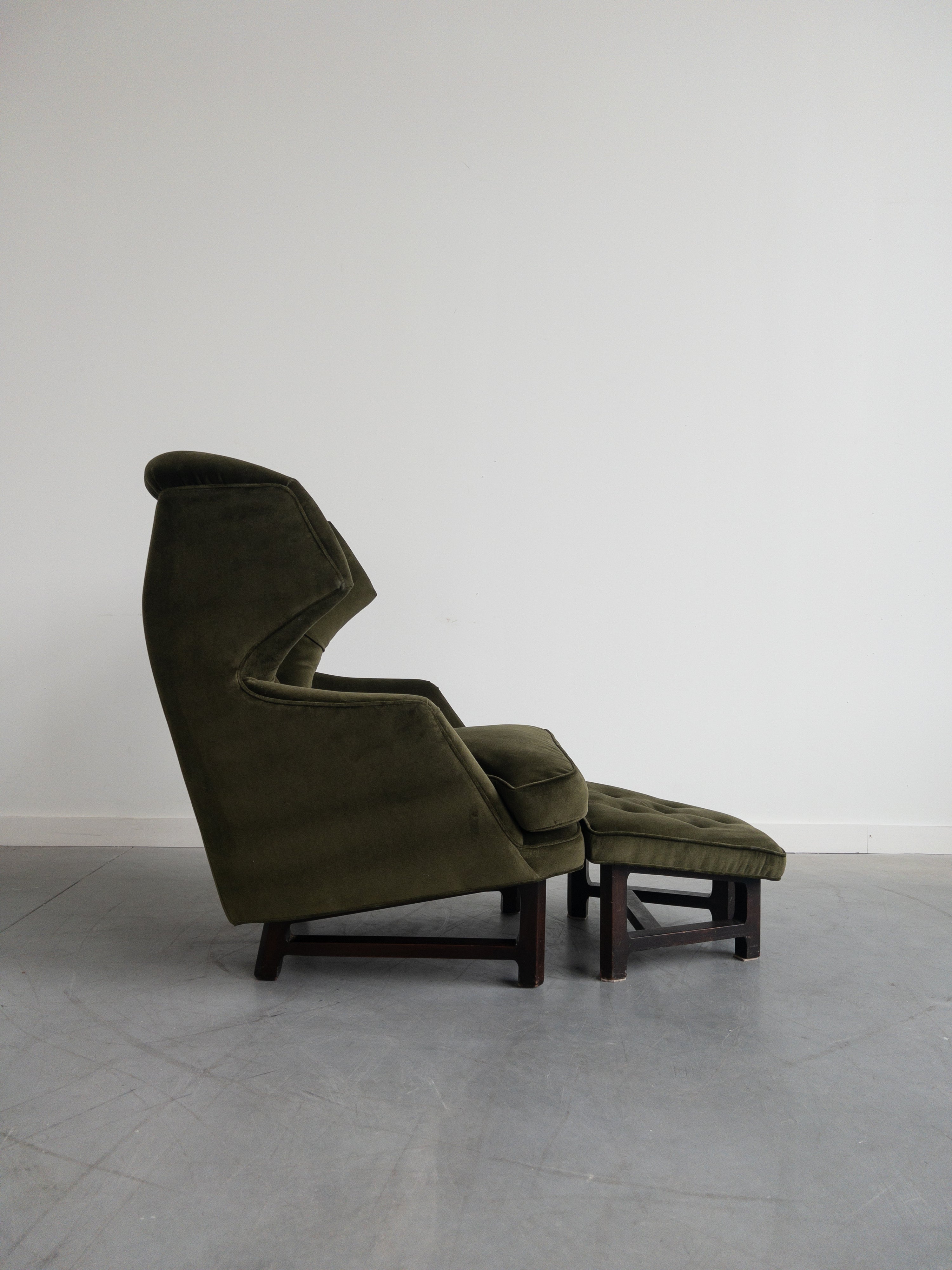 Janus Wing Chair and Ottoman by Edward Wormley for Dunbar