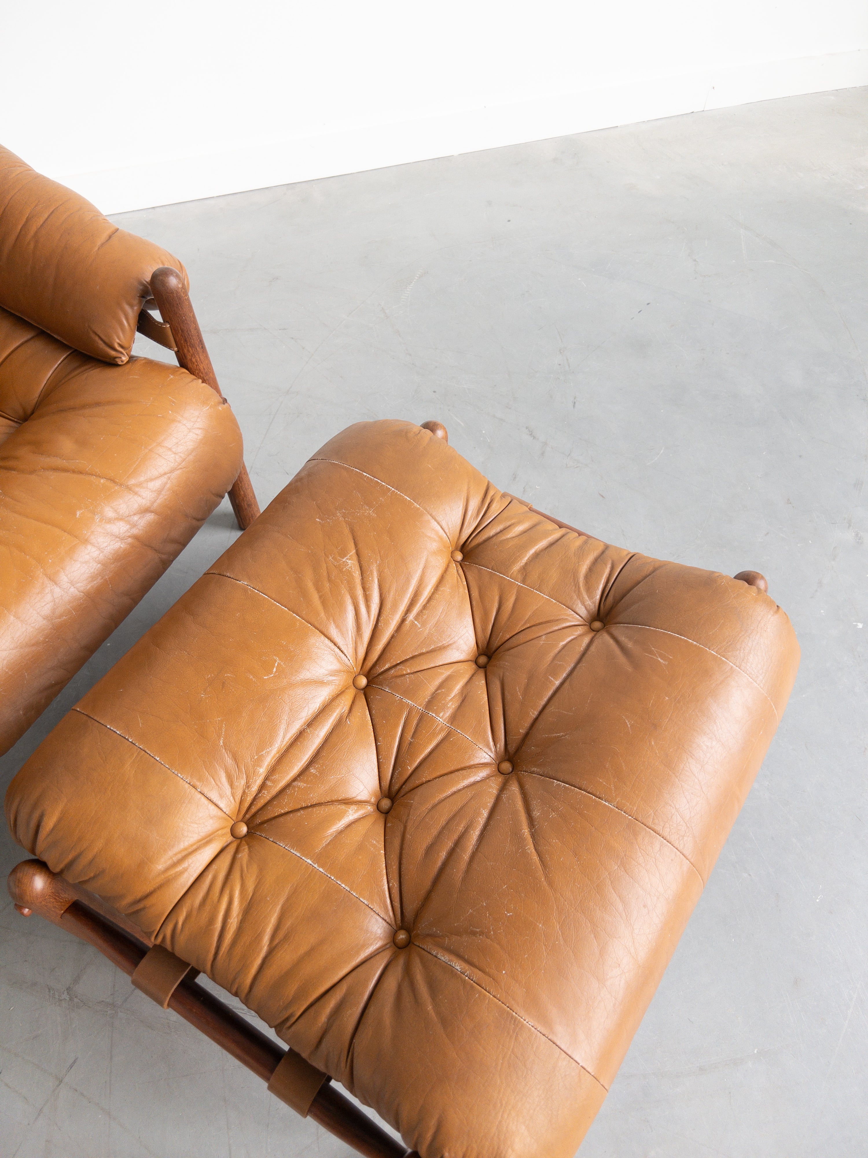 Illona Lounge Chair and Ottoman by Arne Norell for Scanform, Columbia