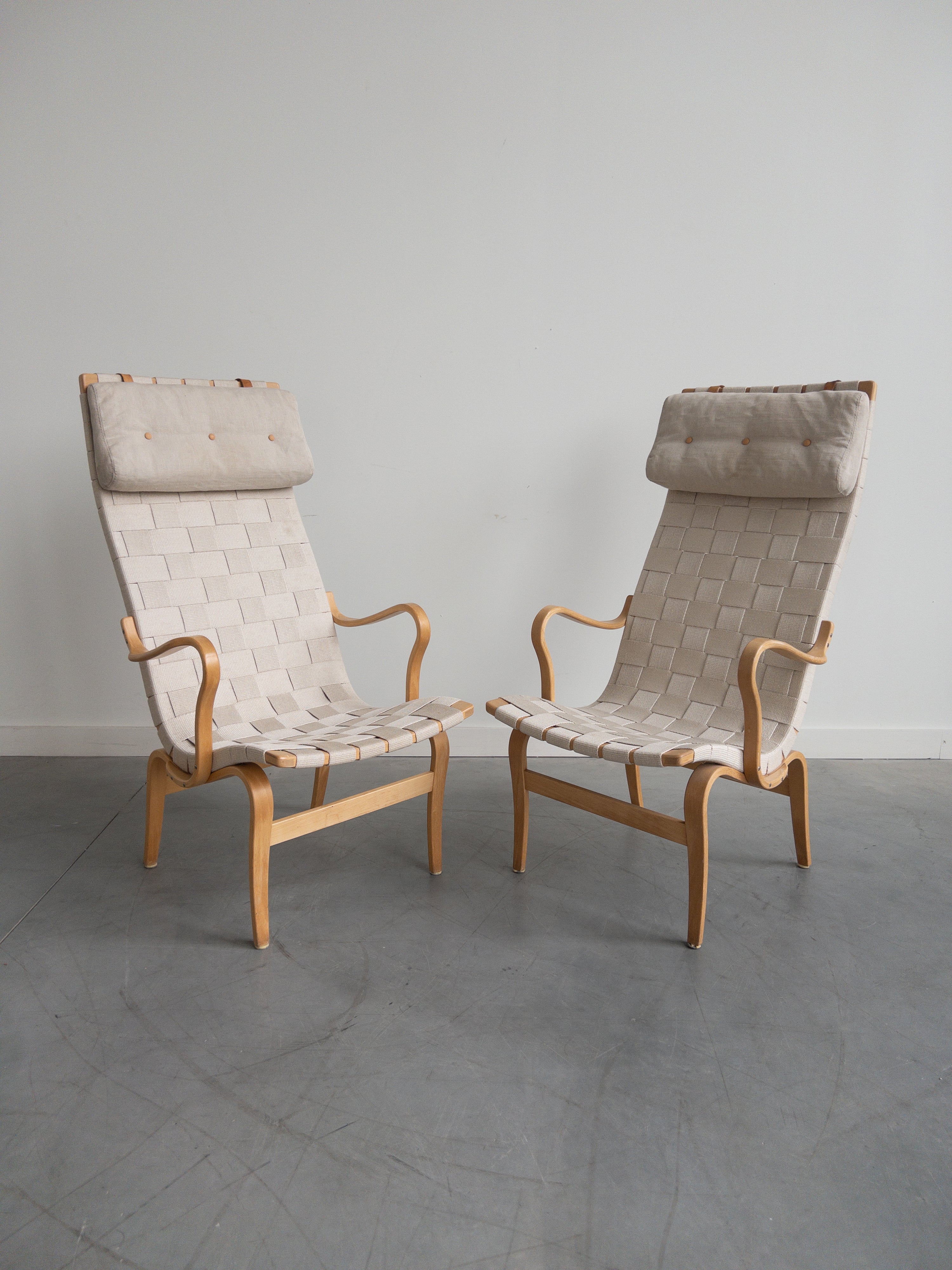 Eva Easy Lounge Chairs by Bruno Mathsson for Dux