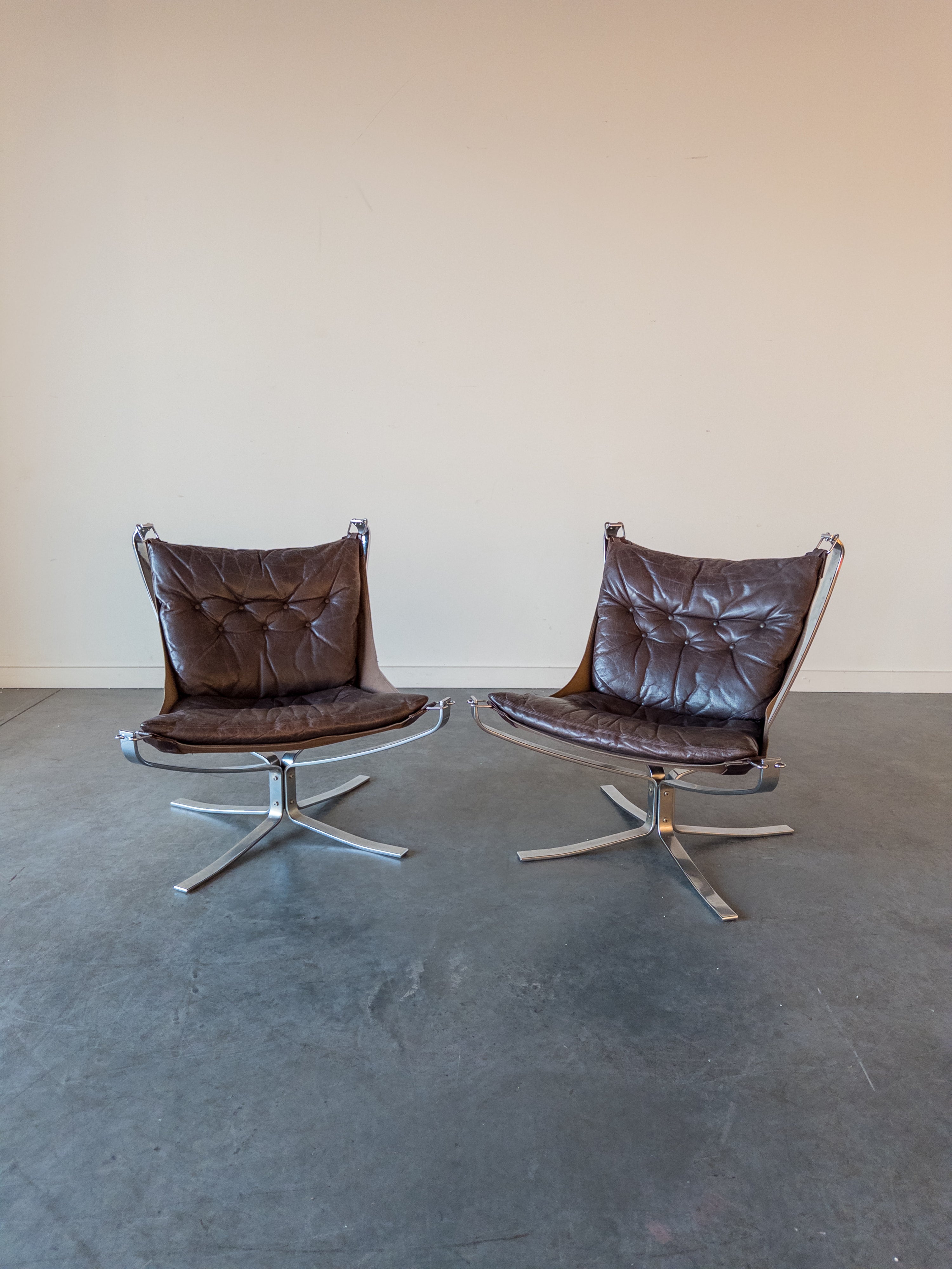 Pair of Falcon Chairs by Sigurd Ressell for Vatne Møbler, 1970s