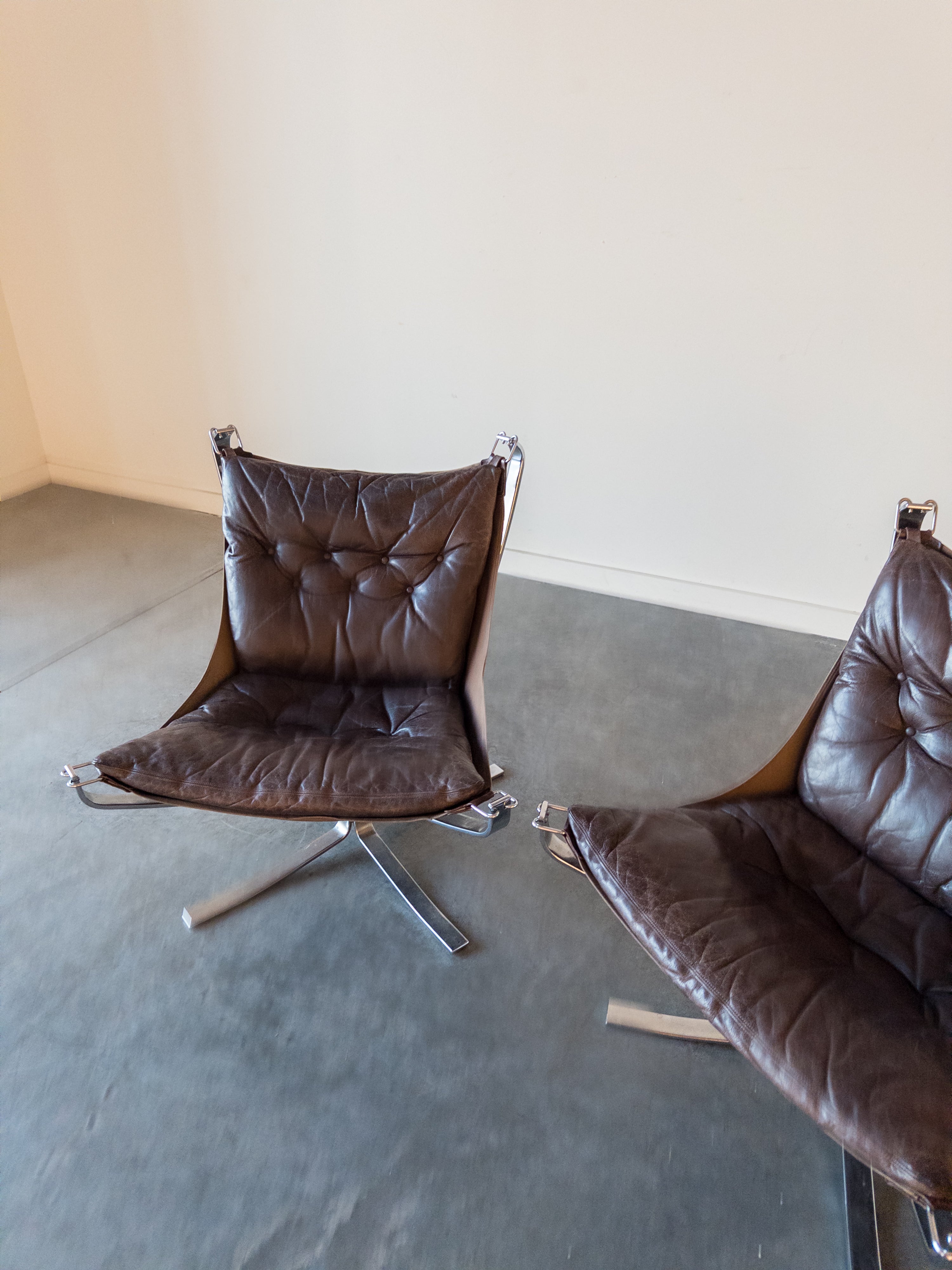 Pair of Falcon Chairs by Sigurd Ressell for Vatne Møbler, 1970s