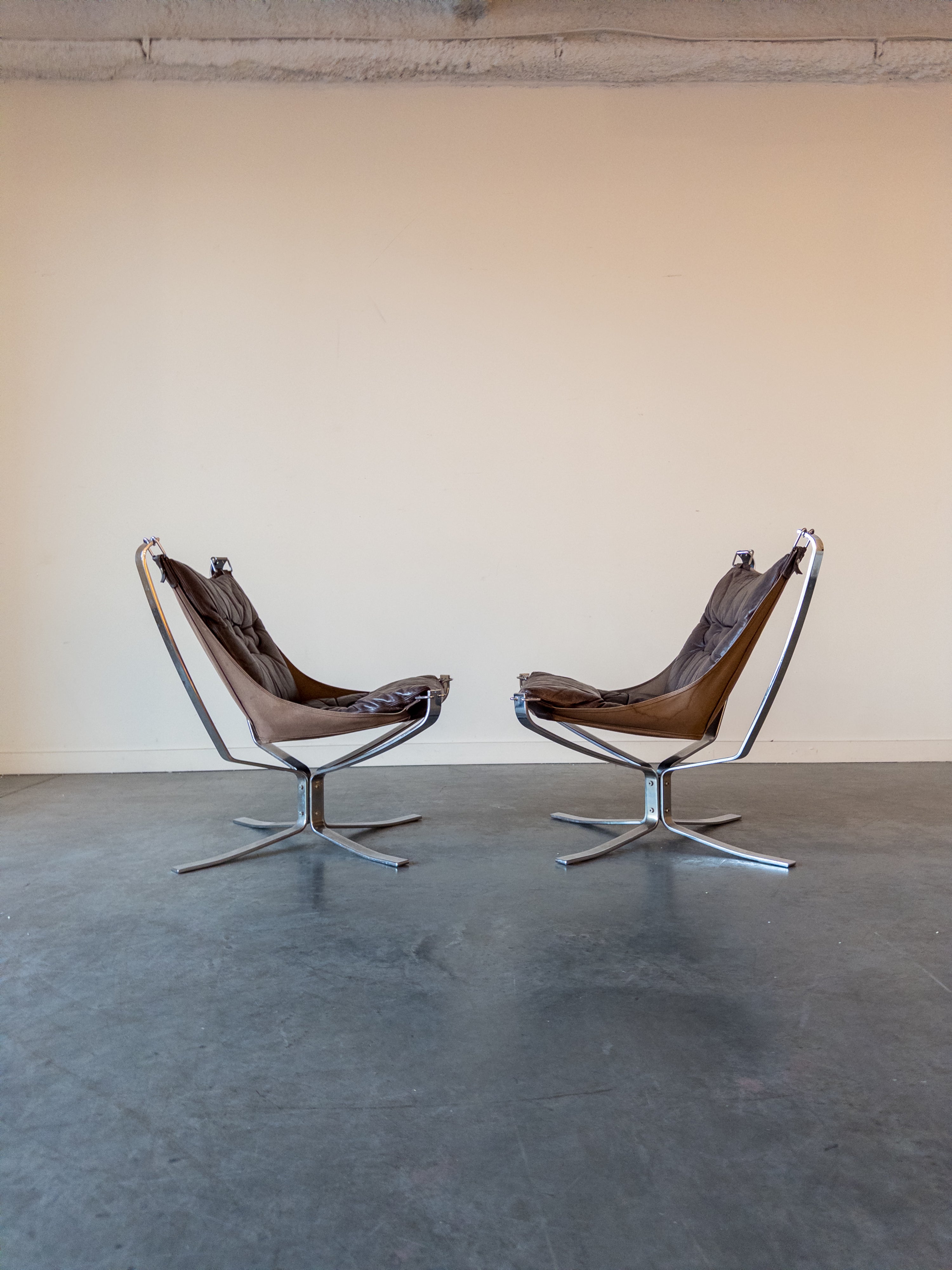 Pair of Falcon Chairs by Sigurd Ressell for Vatne Møbler, 1970s