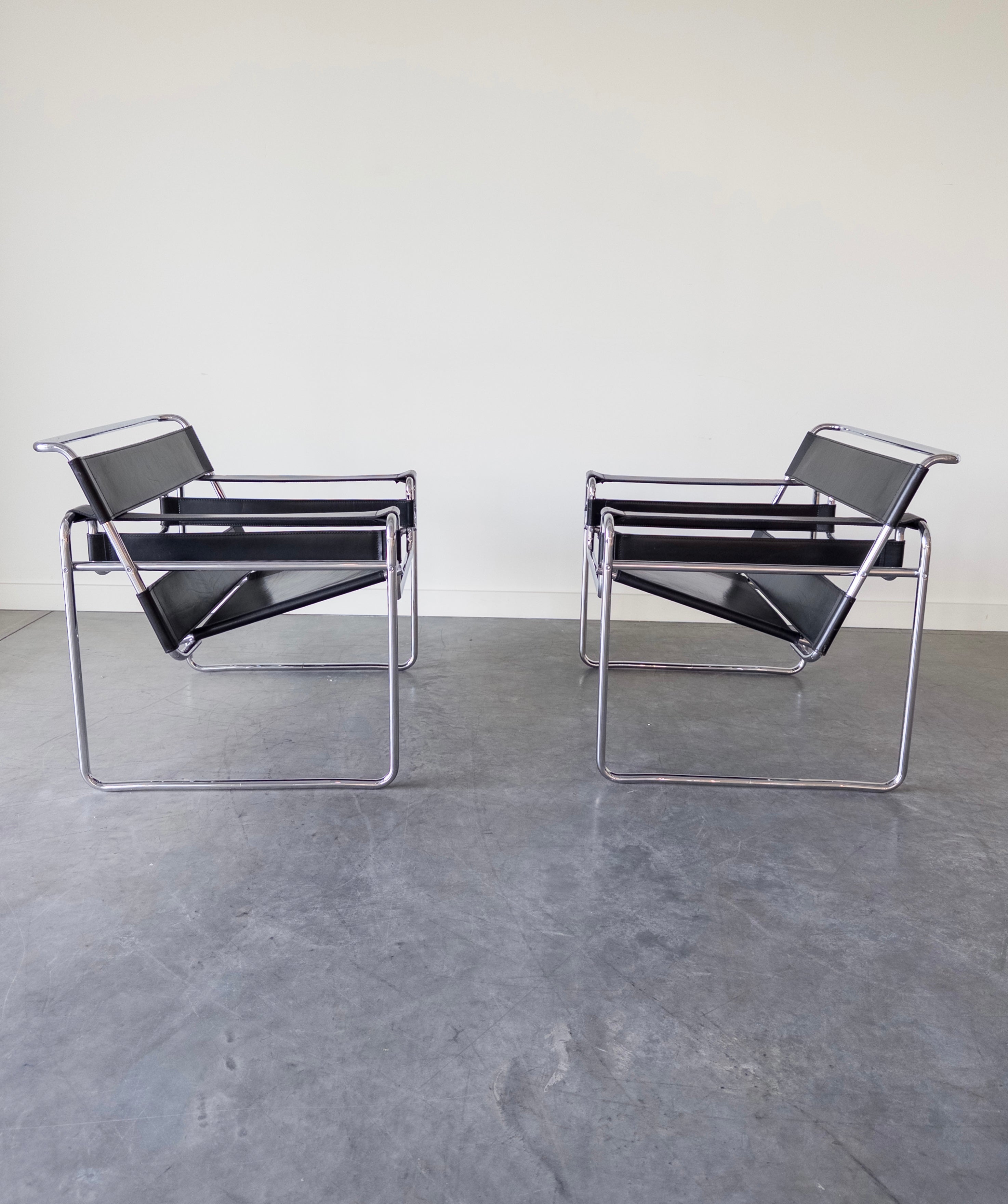 Wassily Leather Chairs by Marcel Breuer for Gavina