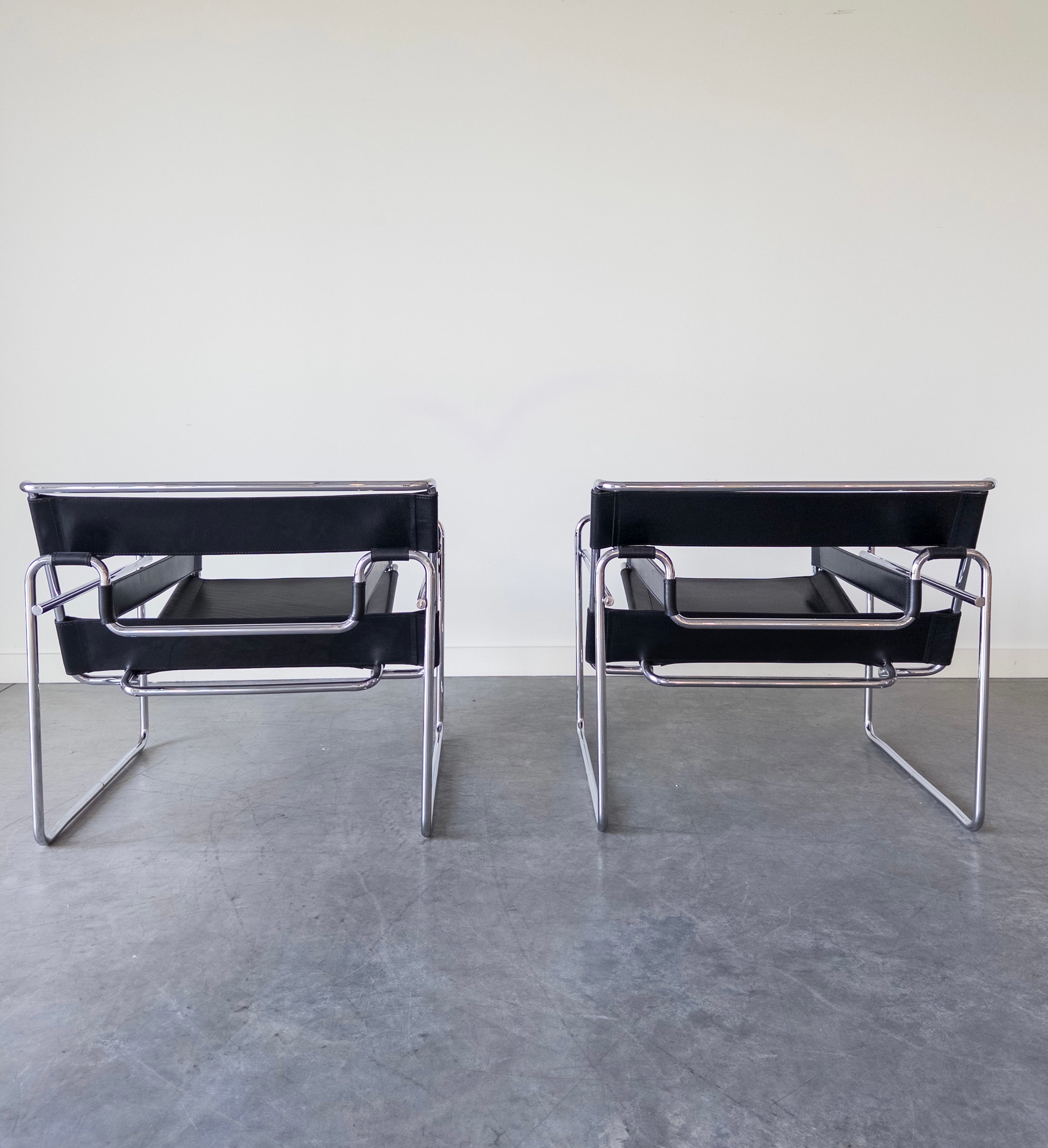 Wassily Leather Chairs by Marcel Breuer for Gavina