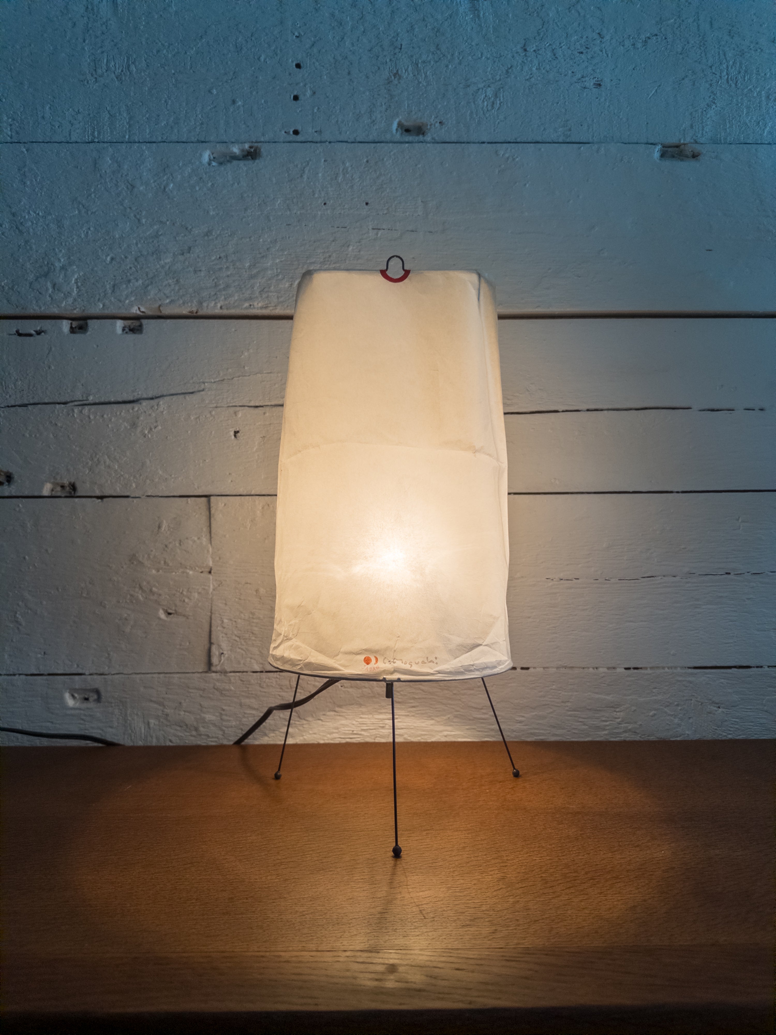 Vintage Akari 1P Light Sculpture Lamp by Isamu Noguchi
