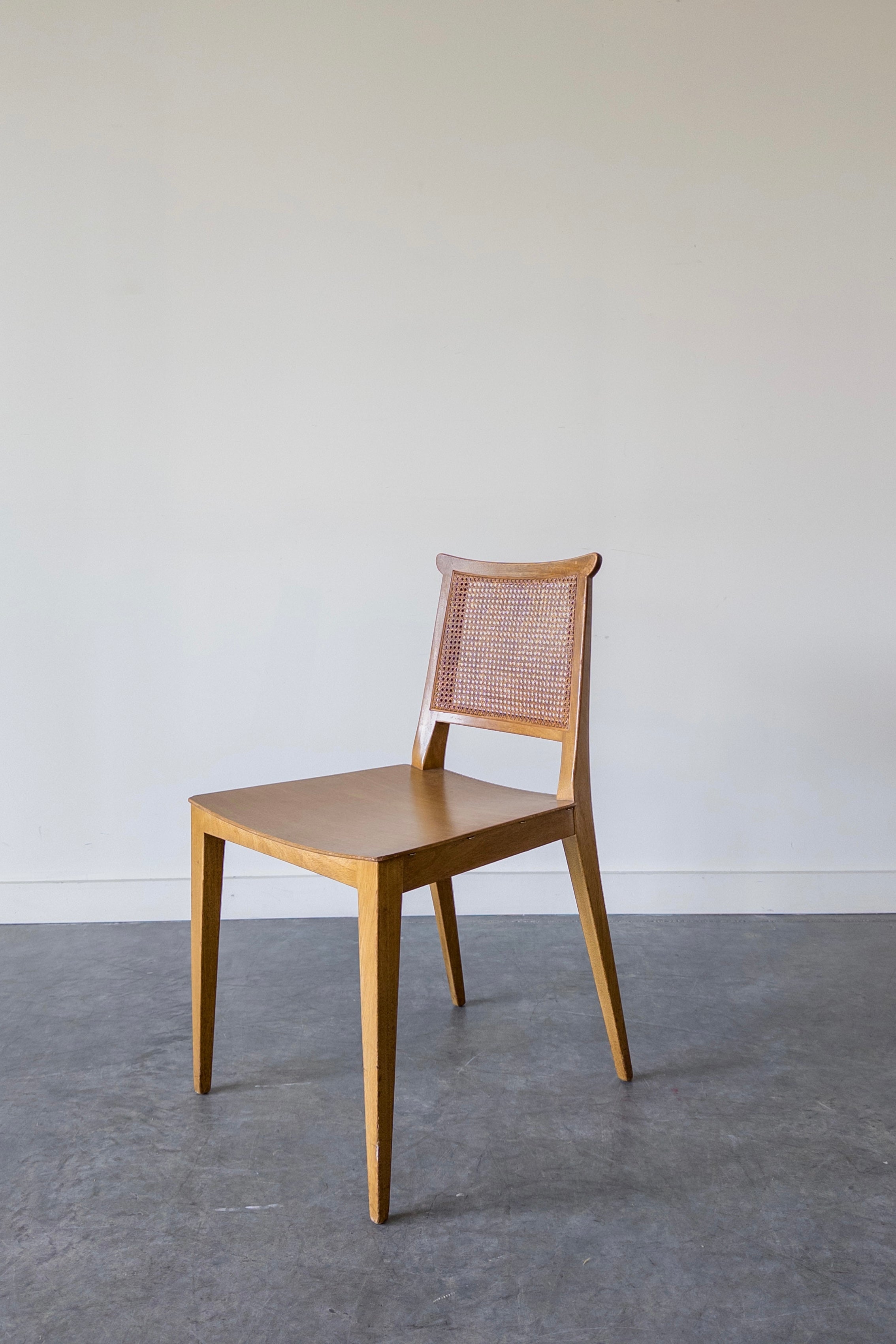 Cane And Mahogany Dining Chair By Edward Wormley For Dunbar