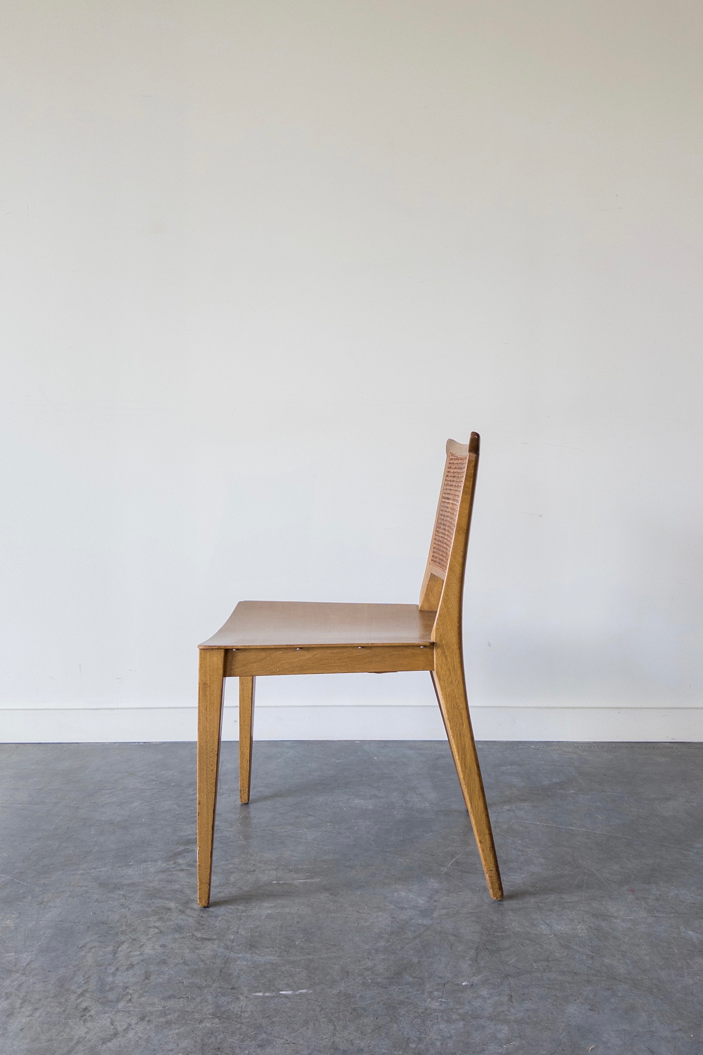 Cane And Mahogany Dining Chair By Edward Wormley For Dunbar