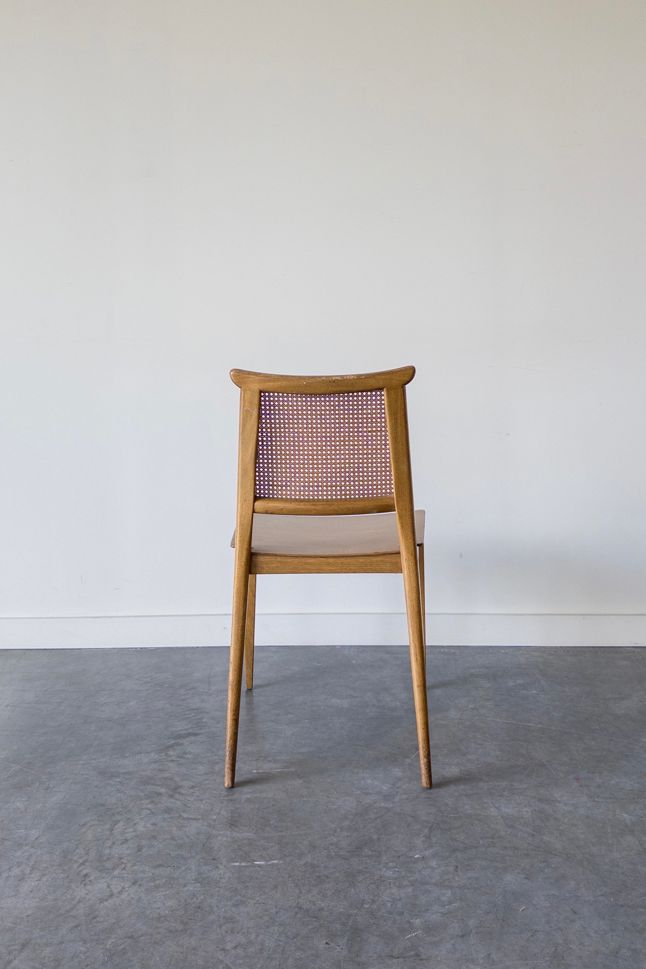 Cane And Mahogany Dining Chair By Edward Wormley For Dunbar