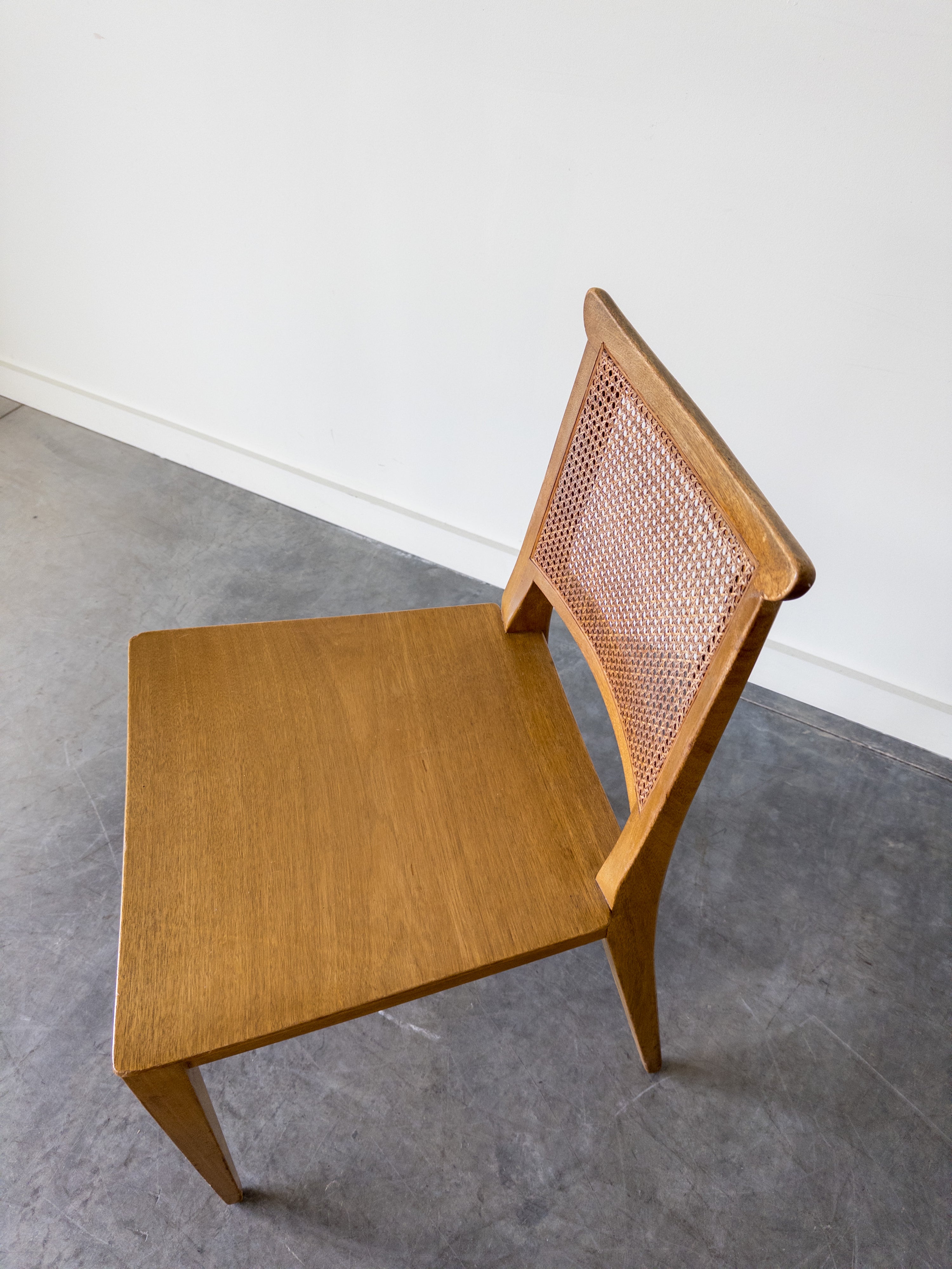 Cane And Mahogany Dining Chair By Edward Wormley For Dunbar