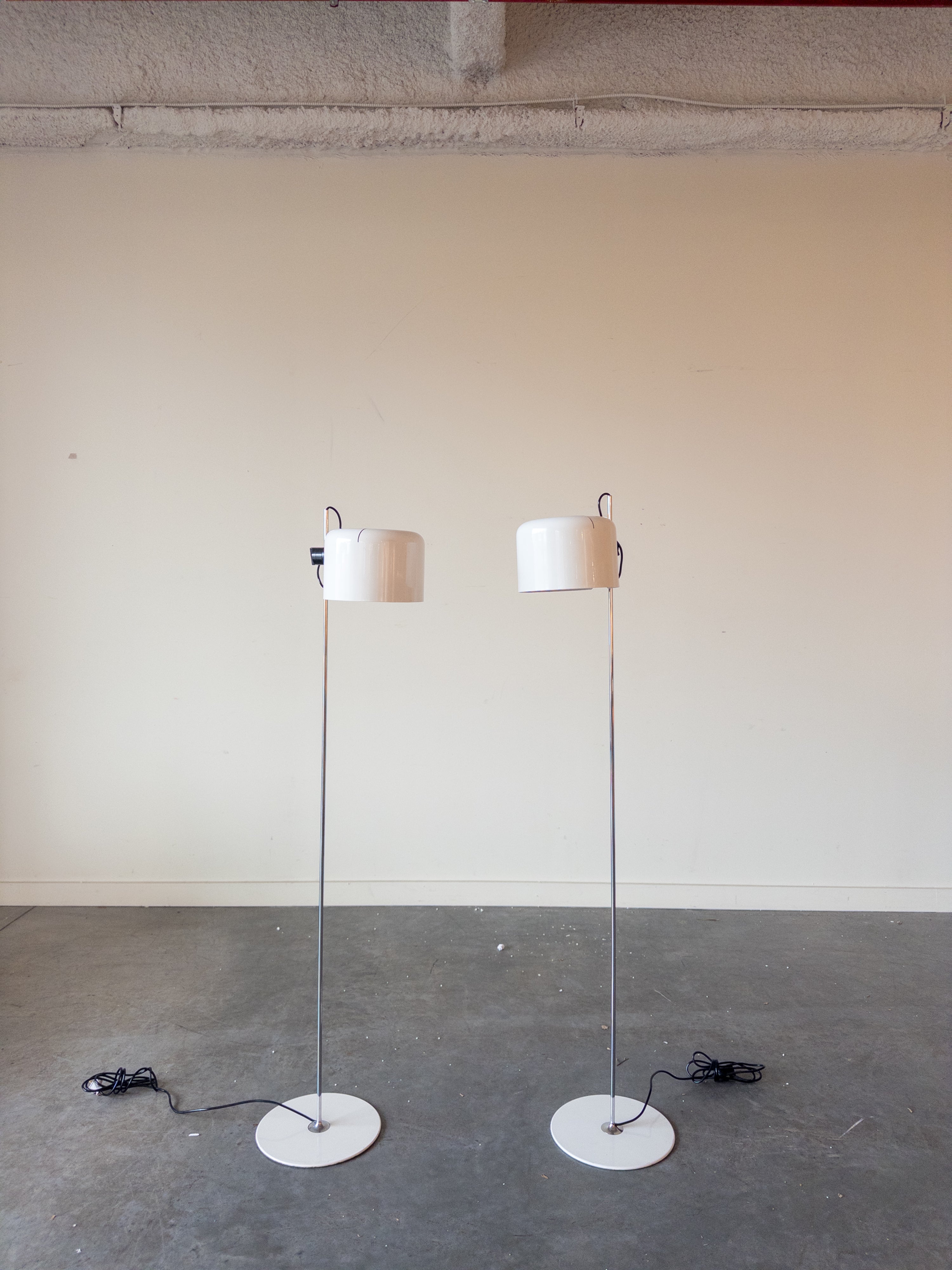 Coupé floor lamps by Joe Colombo for O-Luce