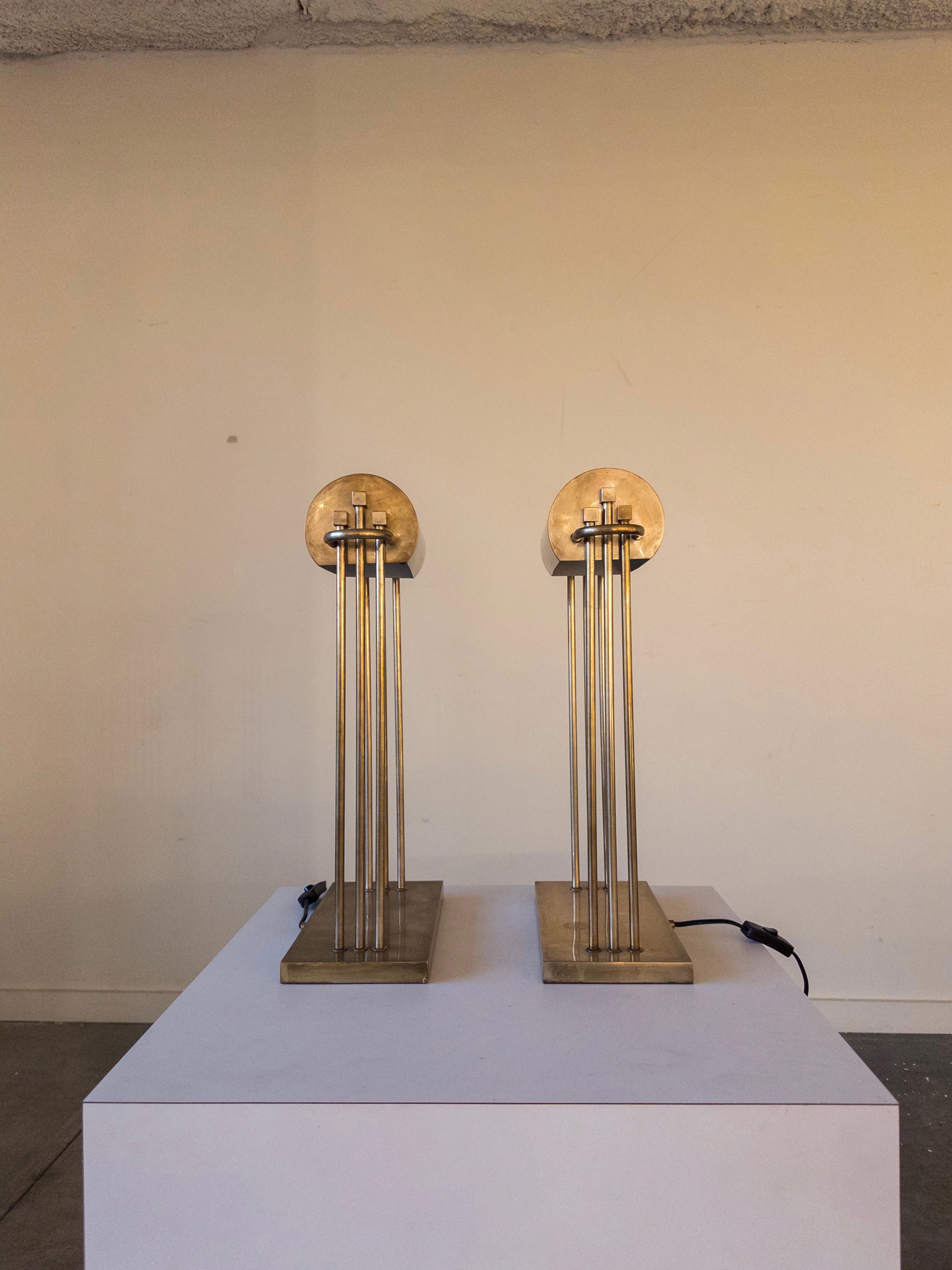 Brass Table Lamps, 1925