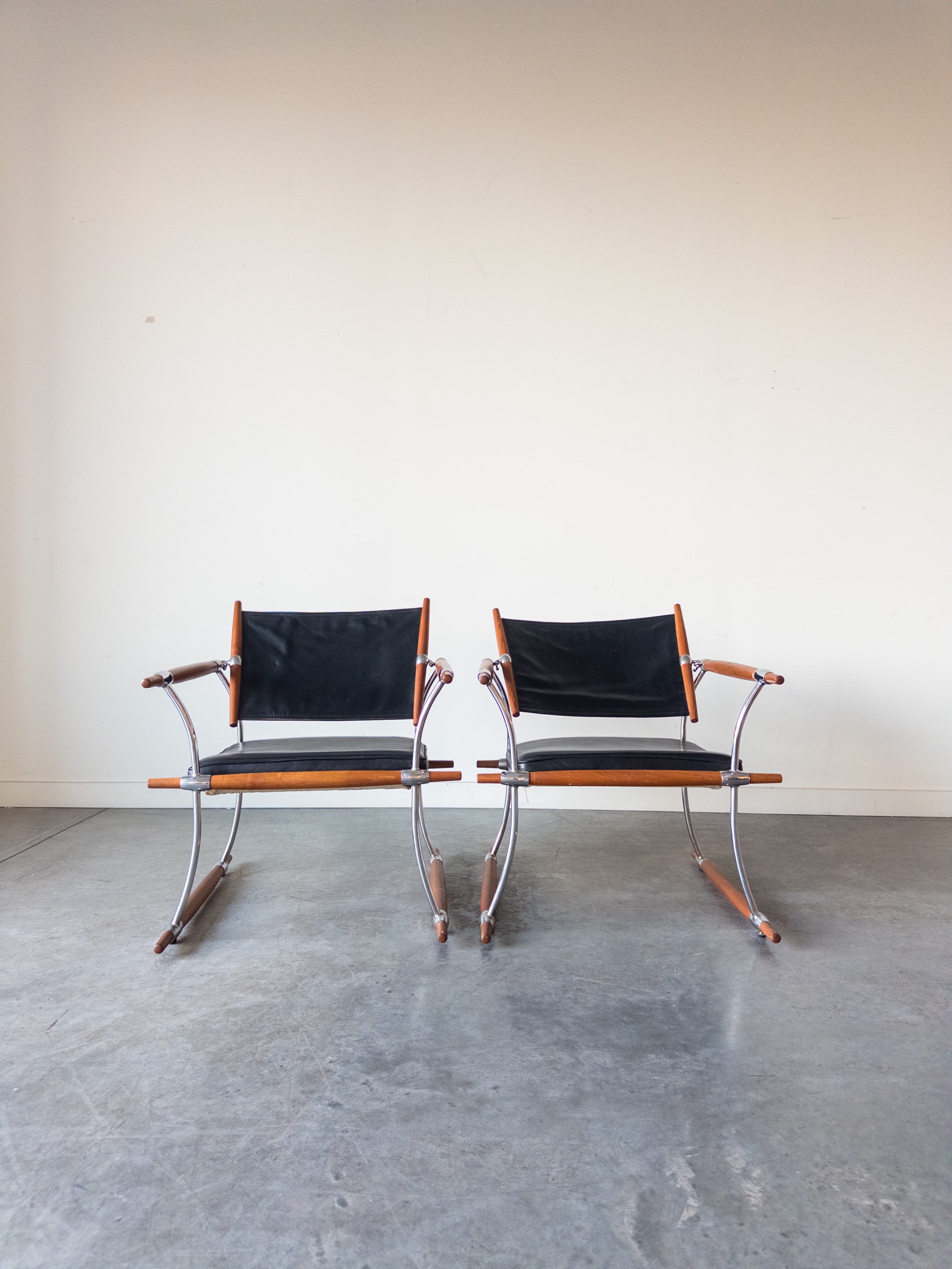 Pair of Stokke Lounge Chairs by Jens H. Quistgaard for Nissen Langaa, 1960s