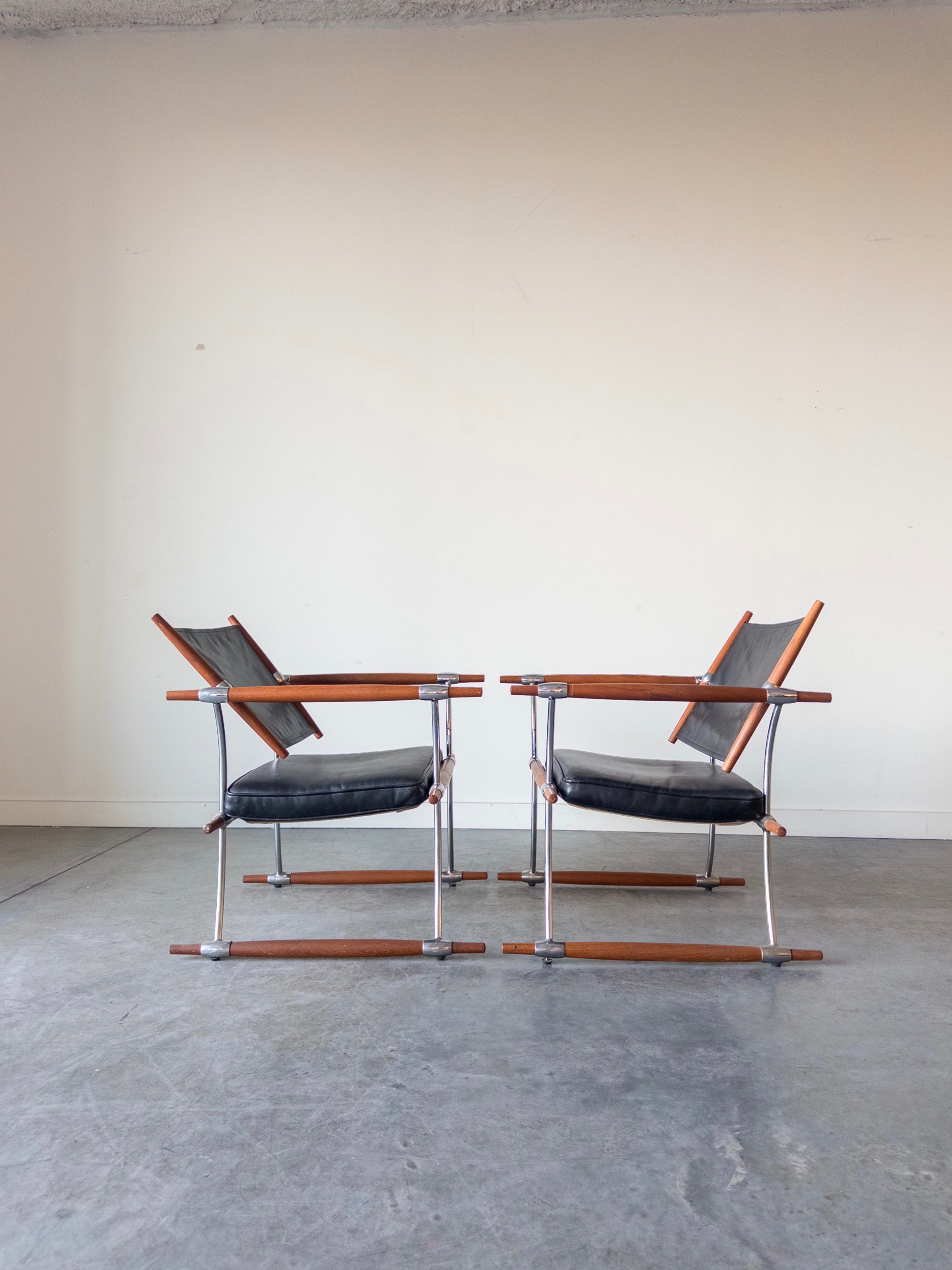 Pair of Stokke Lounge Chairs by Jens H. Quistgaard for Nissen Langaa, 1960s