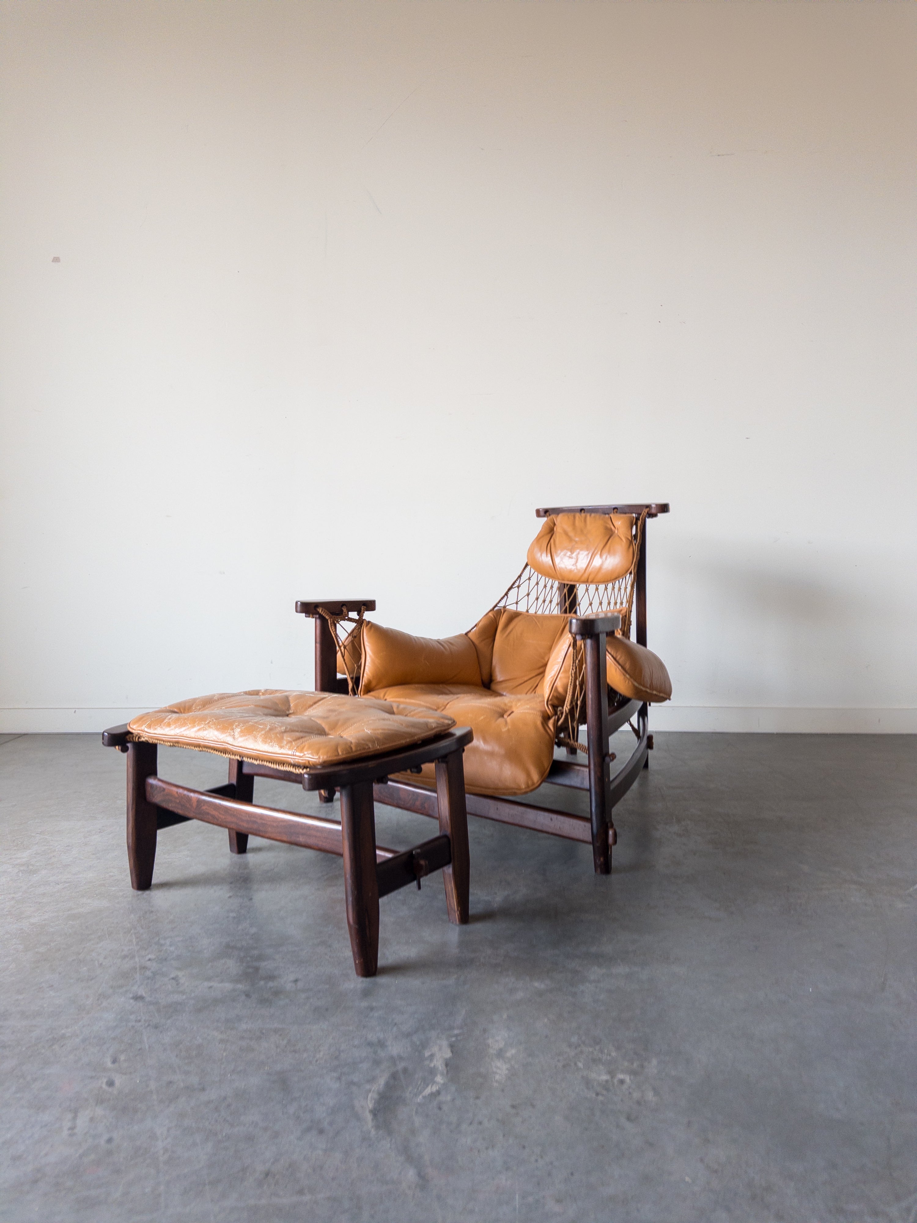 Jangada Chair & Ottoman by Jean Gillon for Italma Wood Art