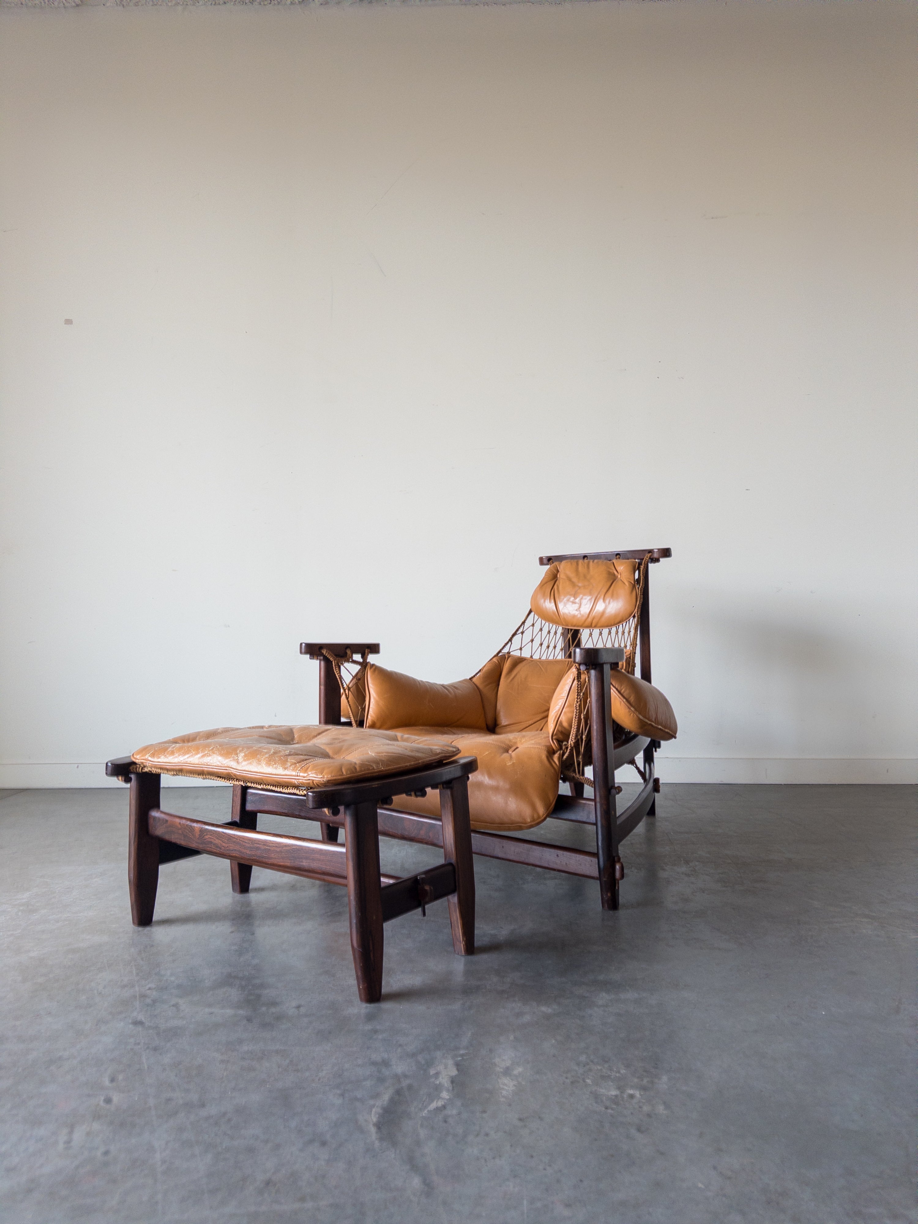 Jangada Chair & Ottoman by Jean Gillon for Italma Wood Art