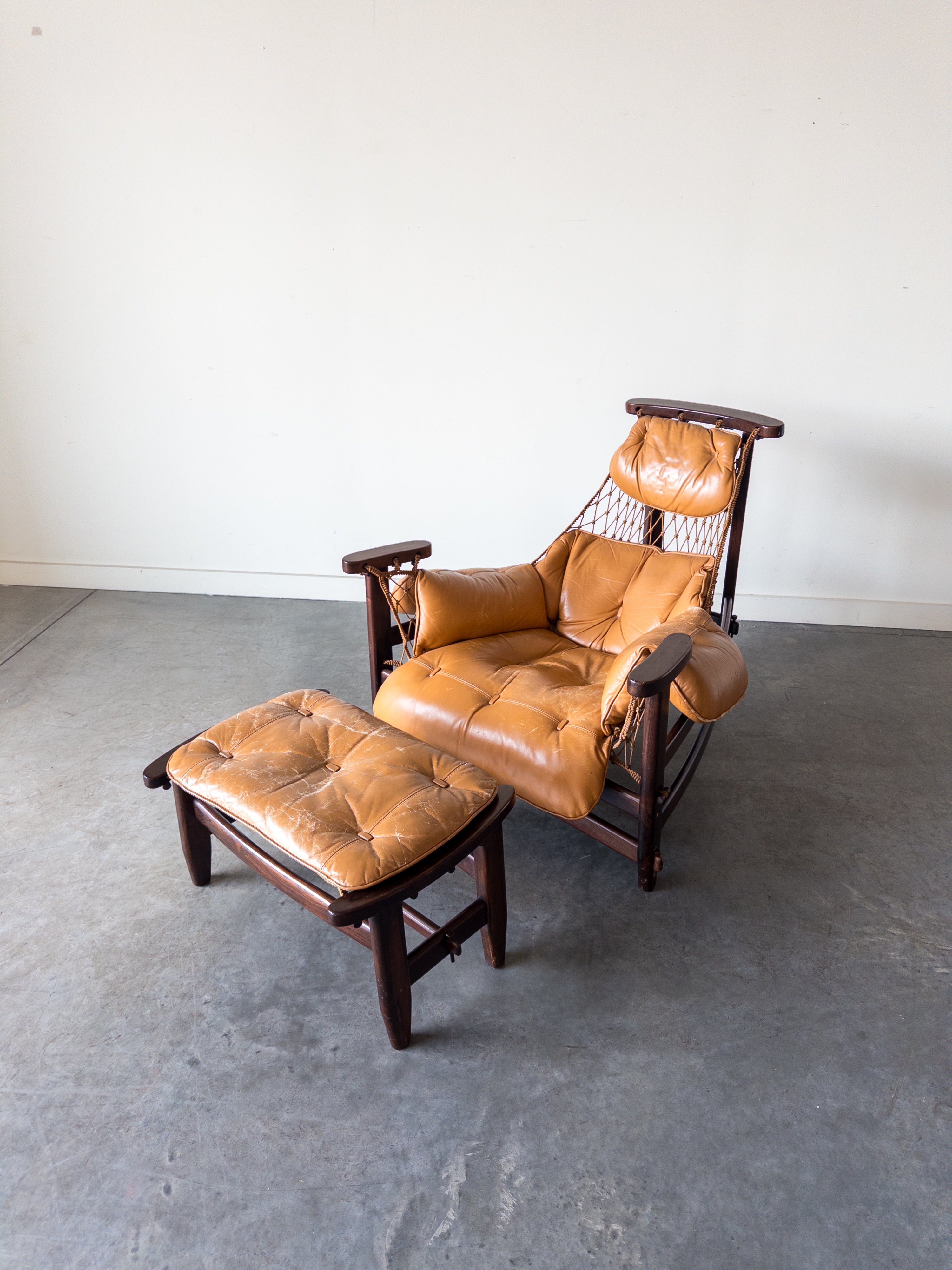 Jangada Chair & Ottoman by Jean Gillon for Italma Wood Art