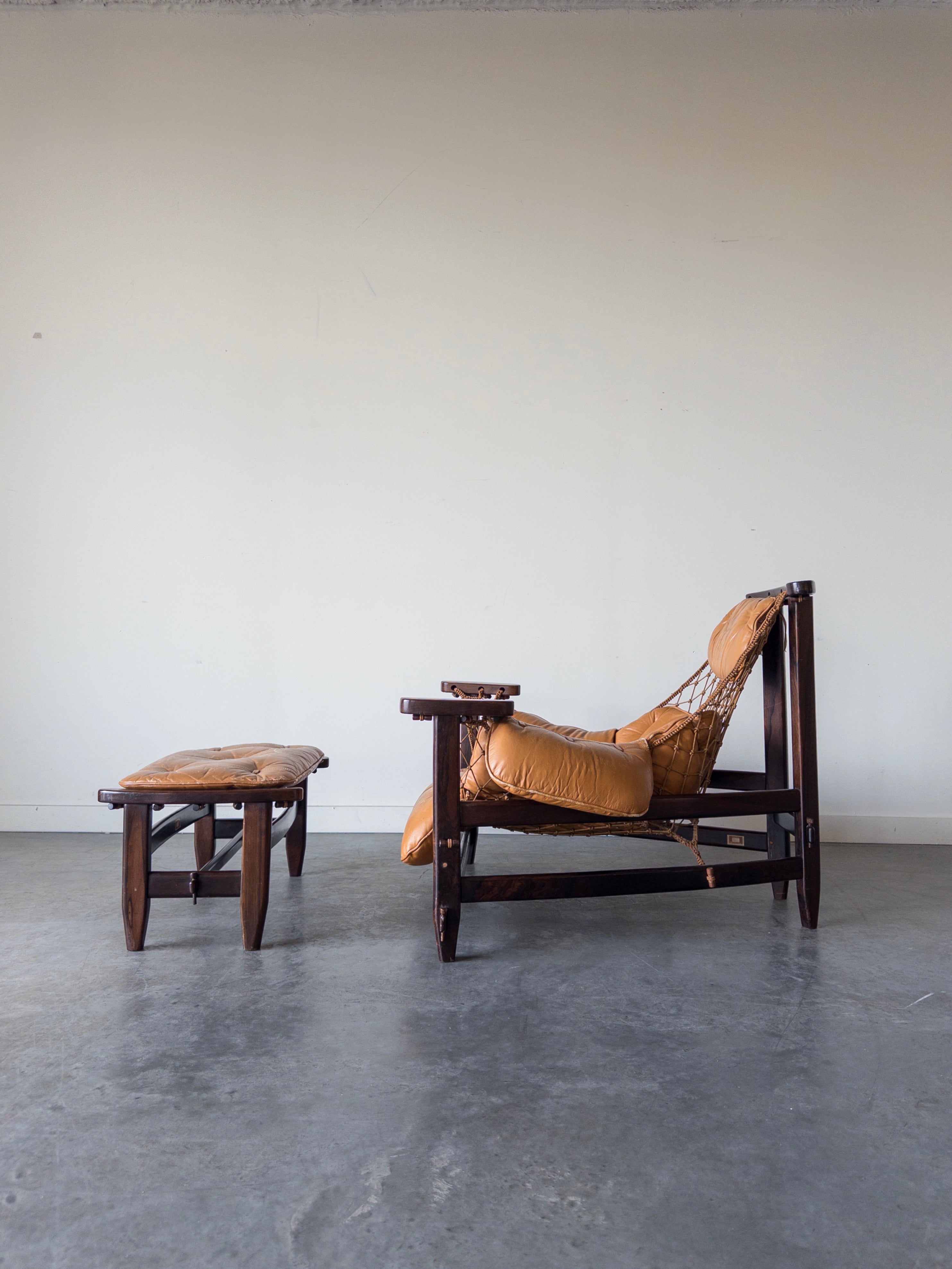 Jangada Chair & Ottoman by Jean Gillon for Italma Wood Art