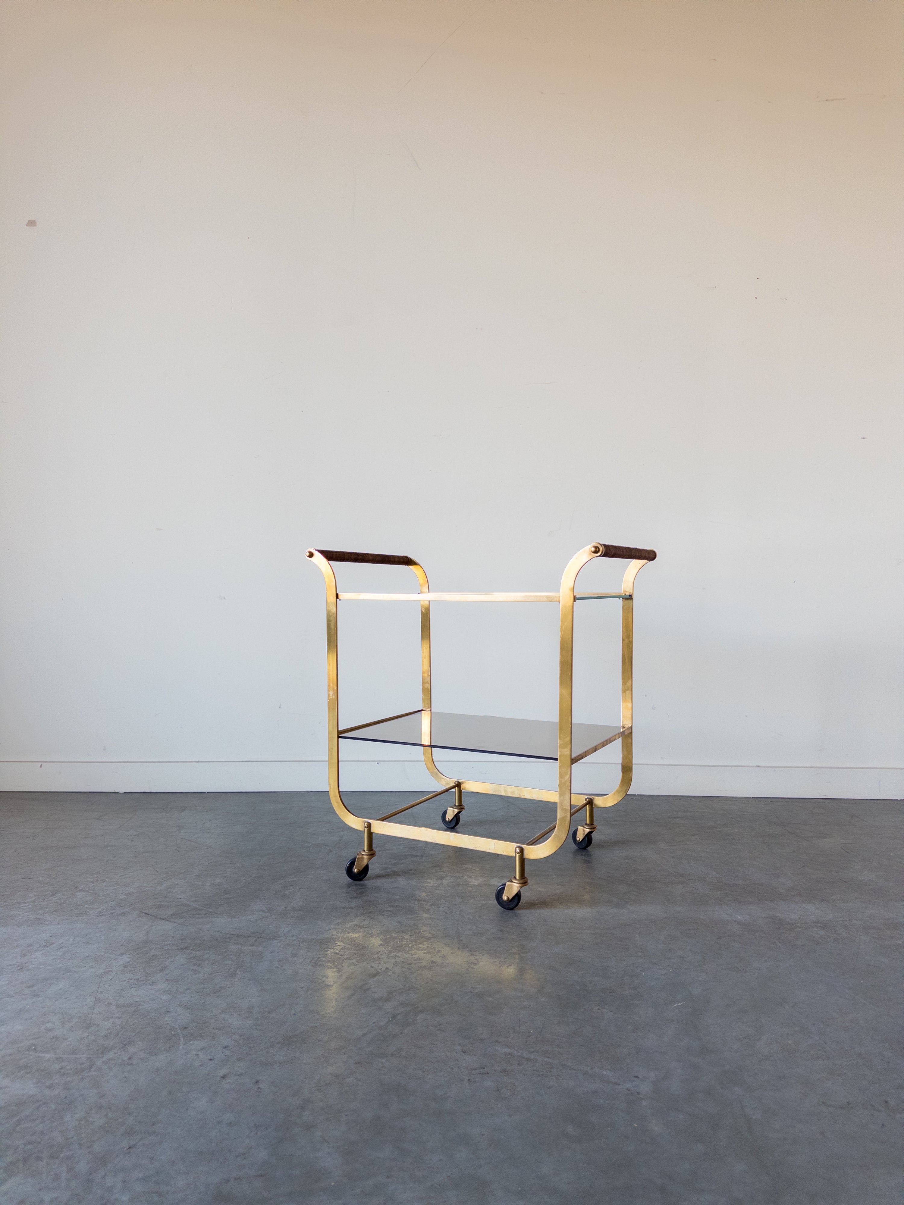 Carl Auböck Brass Serving Trolley, Austria, 1960s