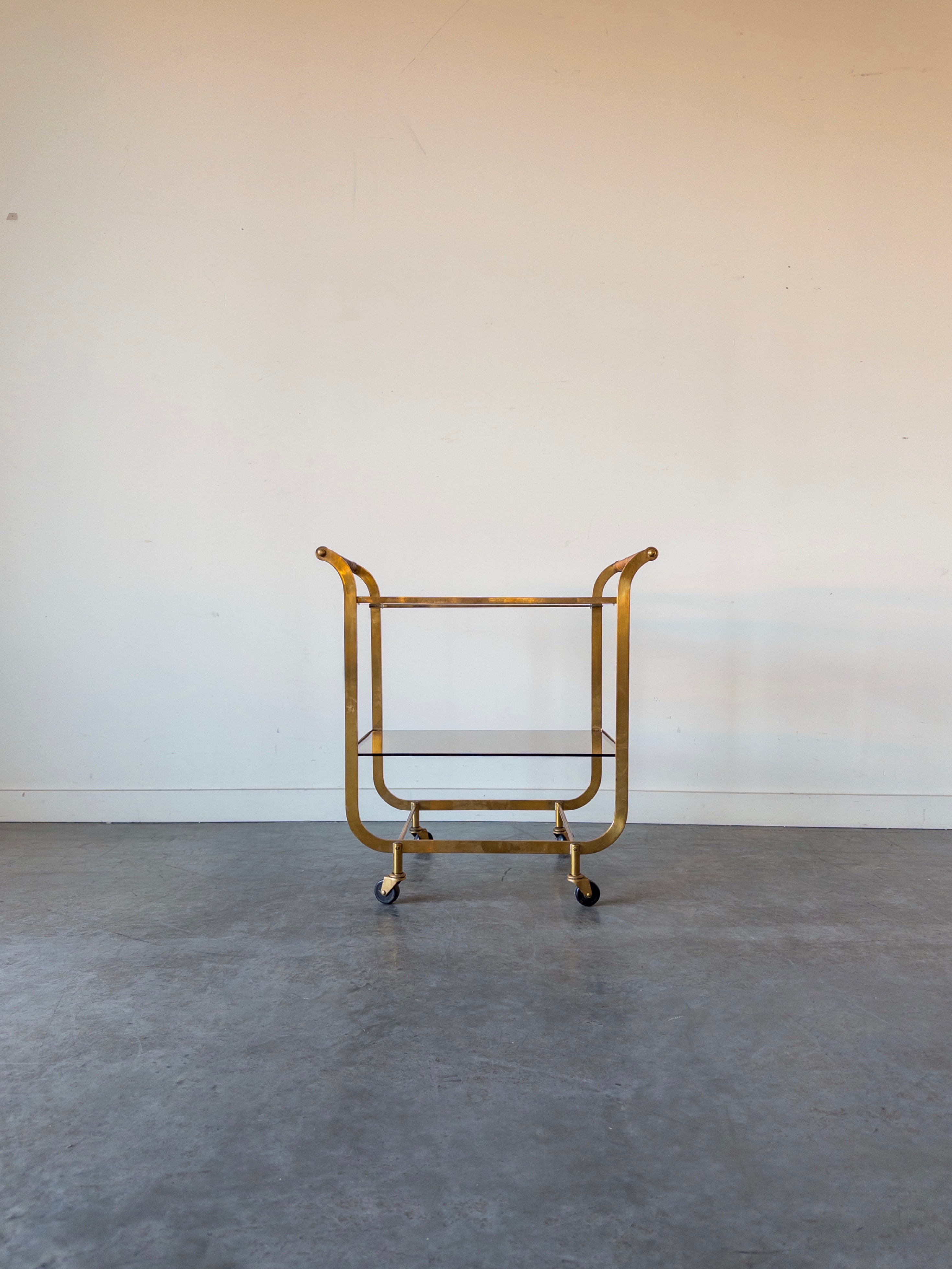 Carl Auböck Brass Serving Trolley, Austria, 1960s