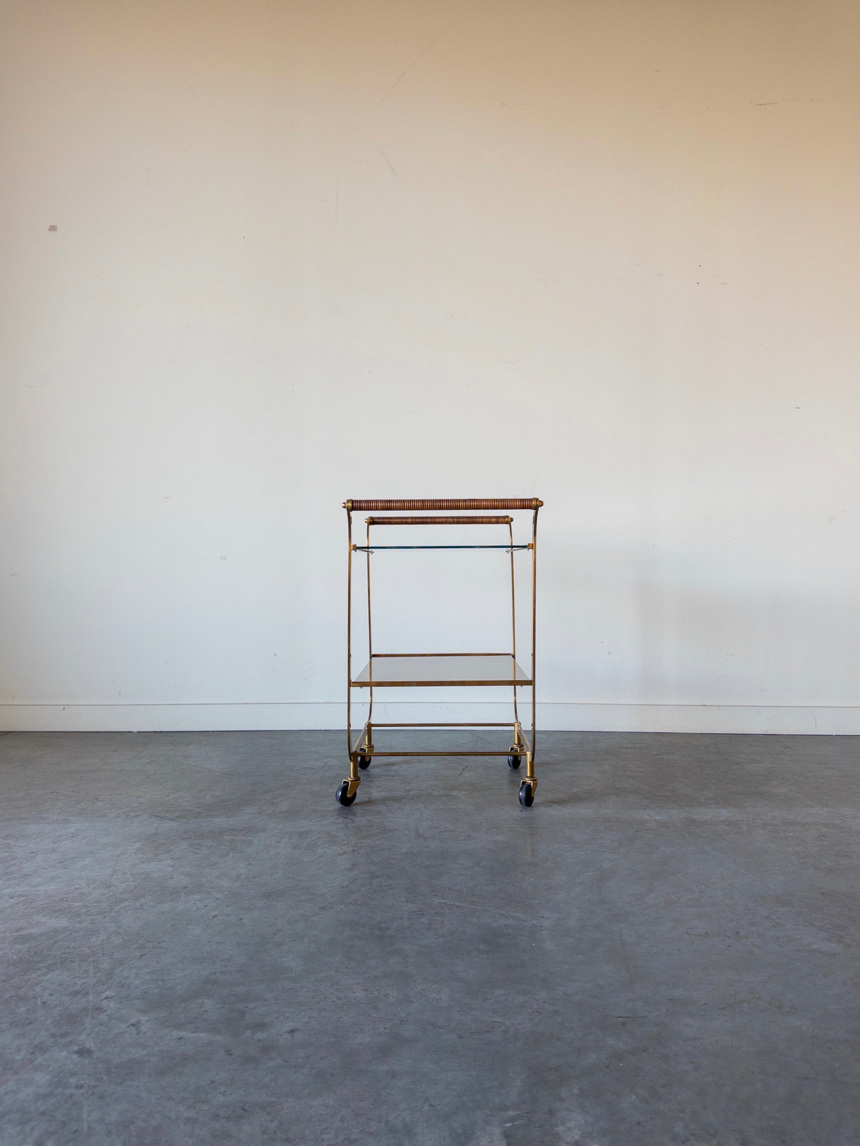 Carl Auböck Brass Serving Trolley, Austria, 1960s