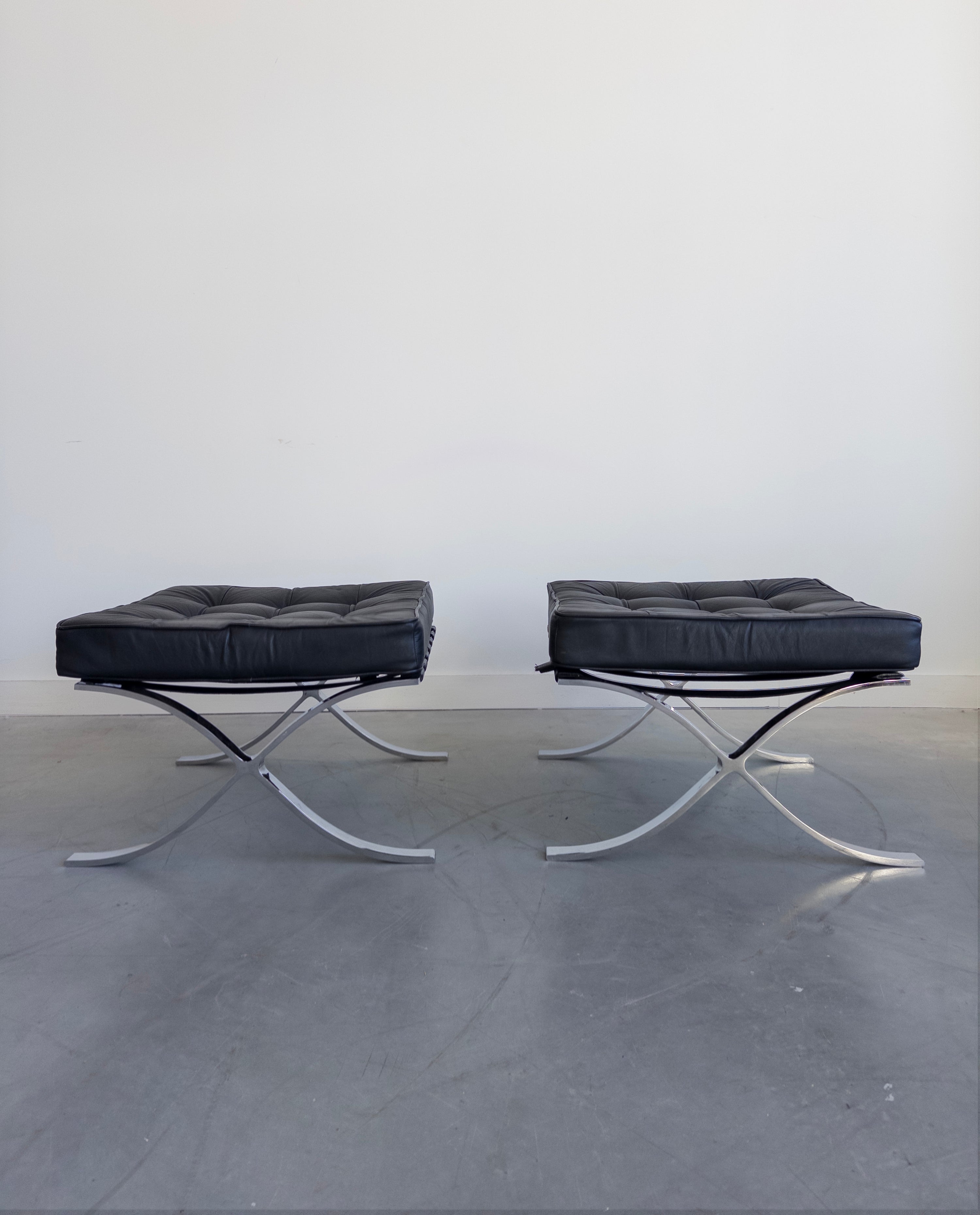 Barcelona Ottomans/Stools by Mies van der Rohe for Knoll