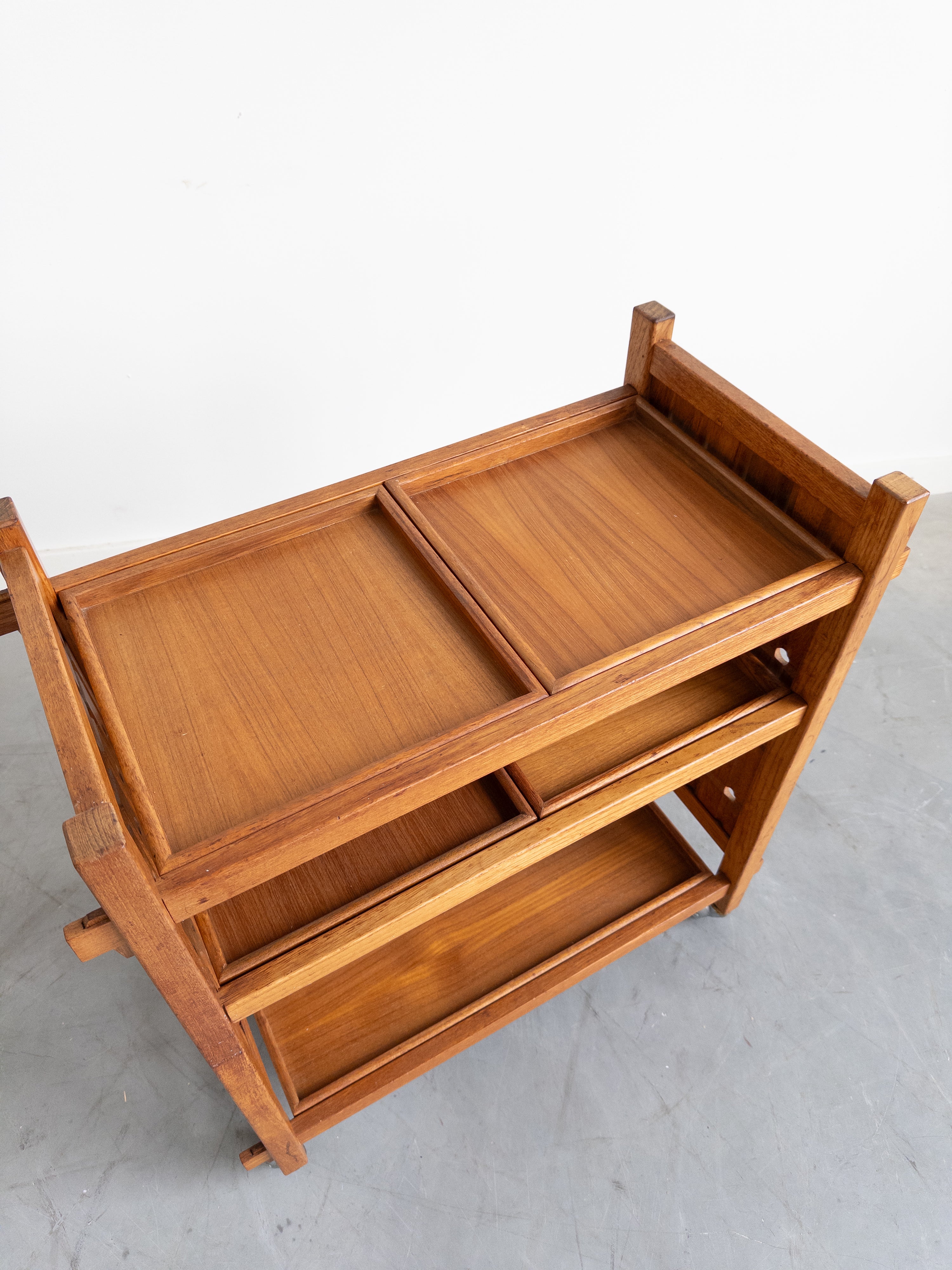 Danish Mid-Century Teak Bar Cart, 1970s