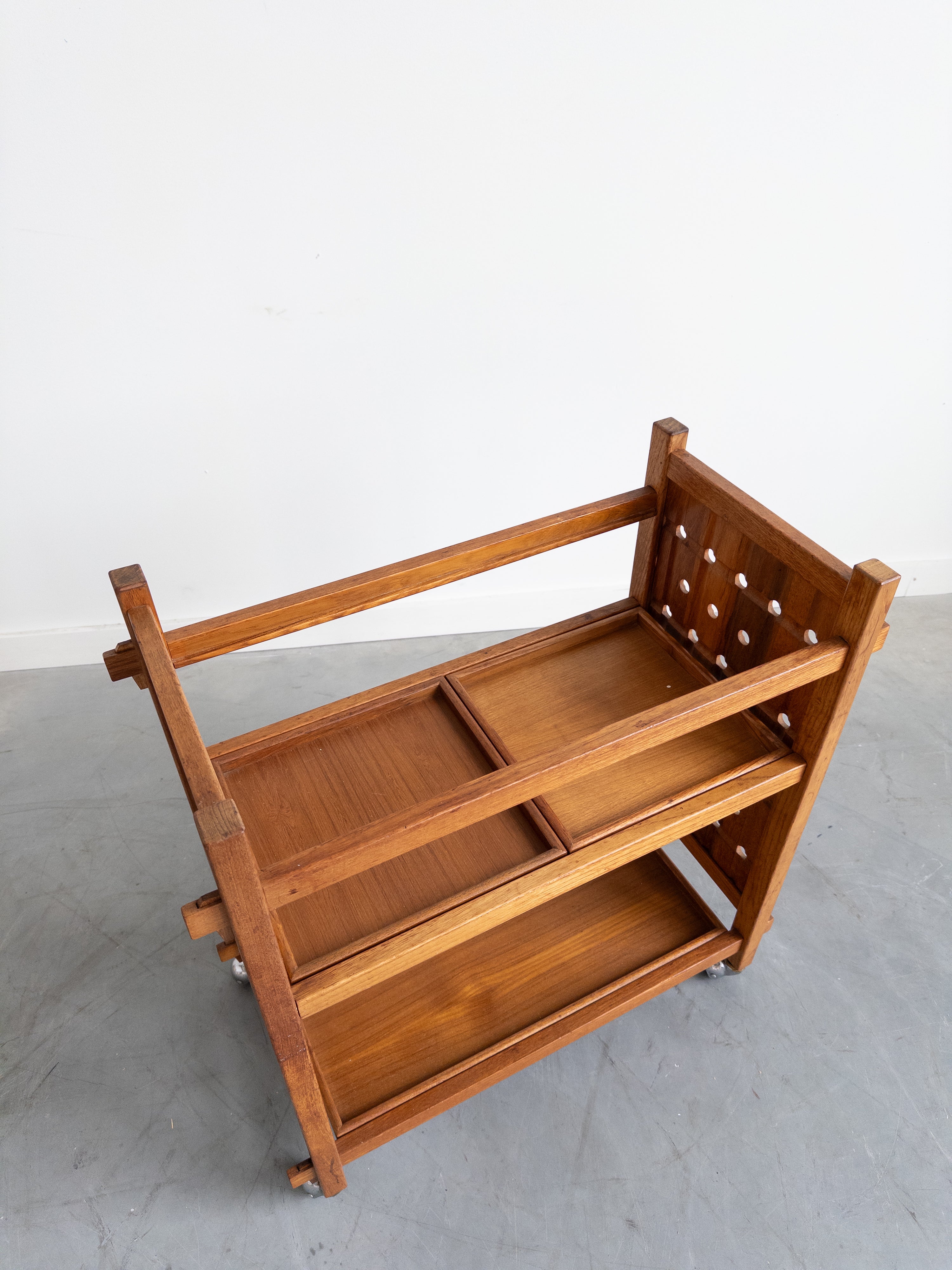 Danish Mid-Century Teak Bar Cart, 1970s