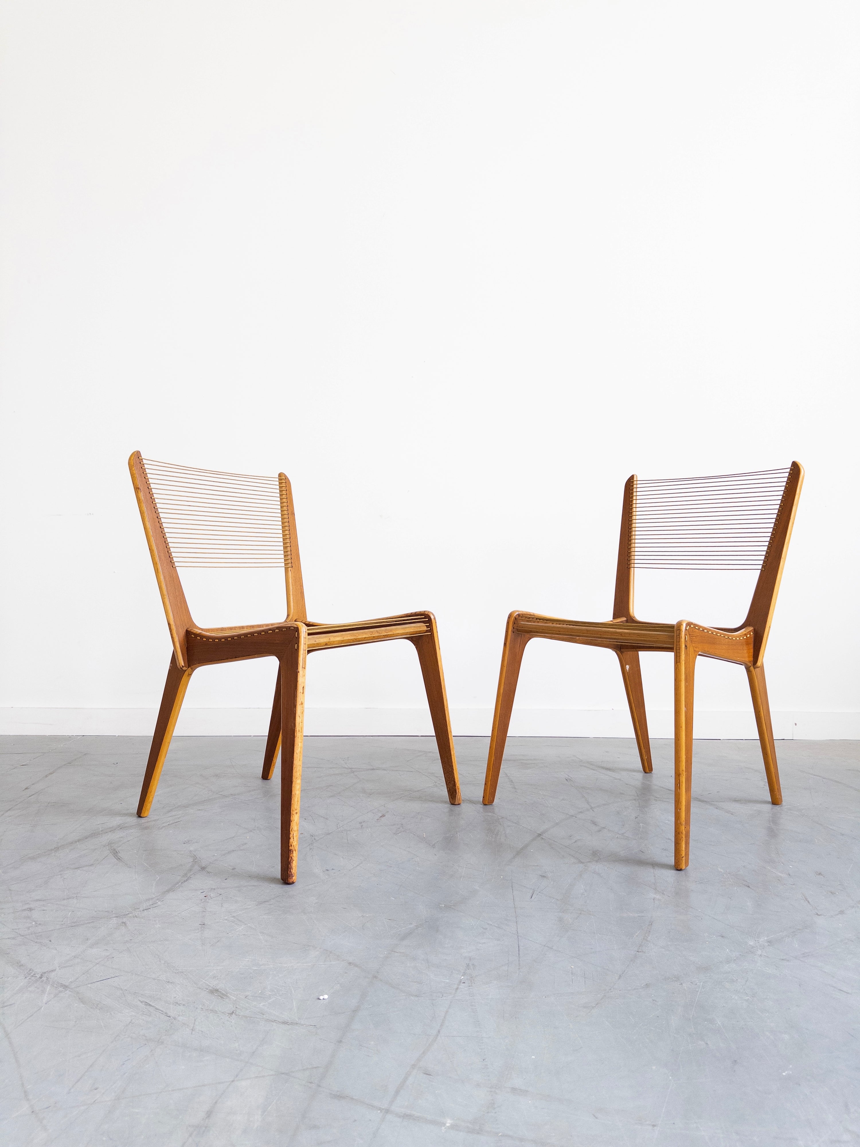 Cord Chairs by Jacques Guillon