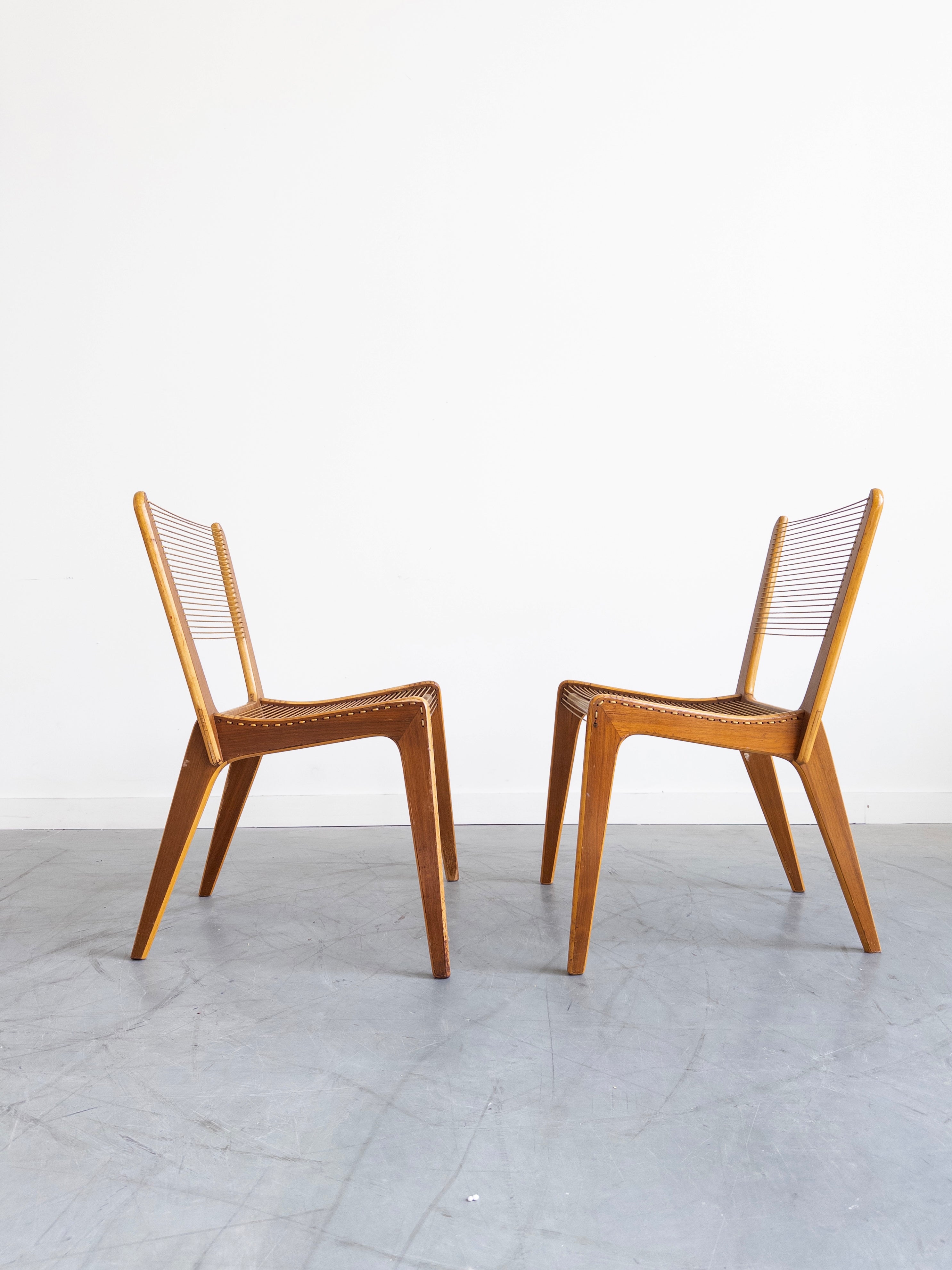 Cord Chairs by Jacques Guillon