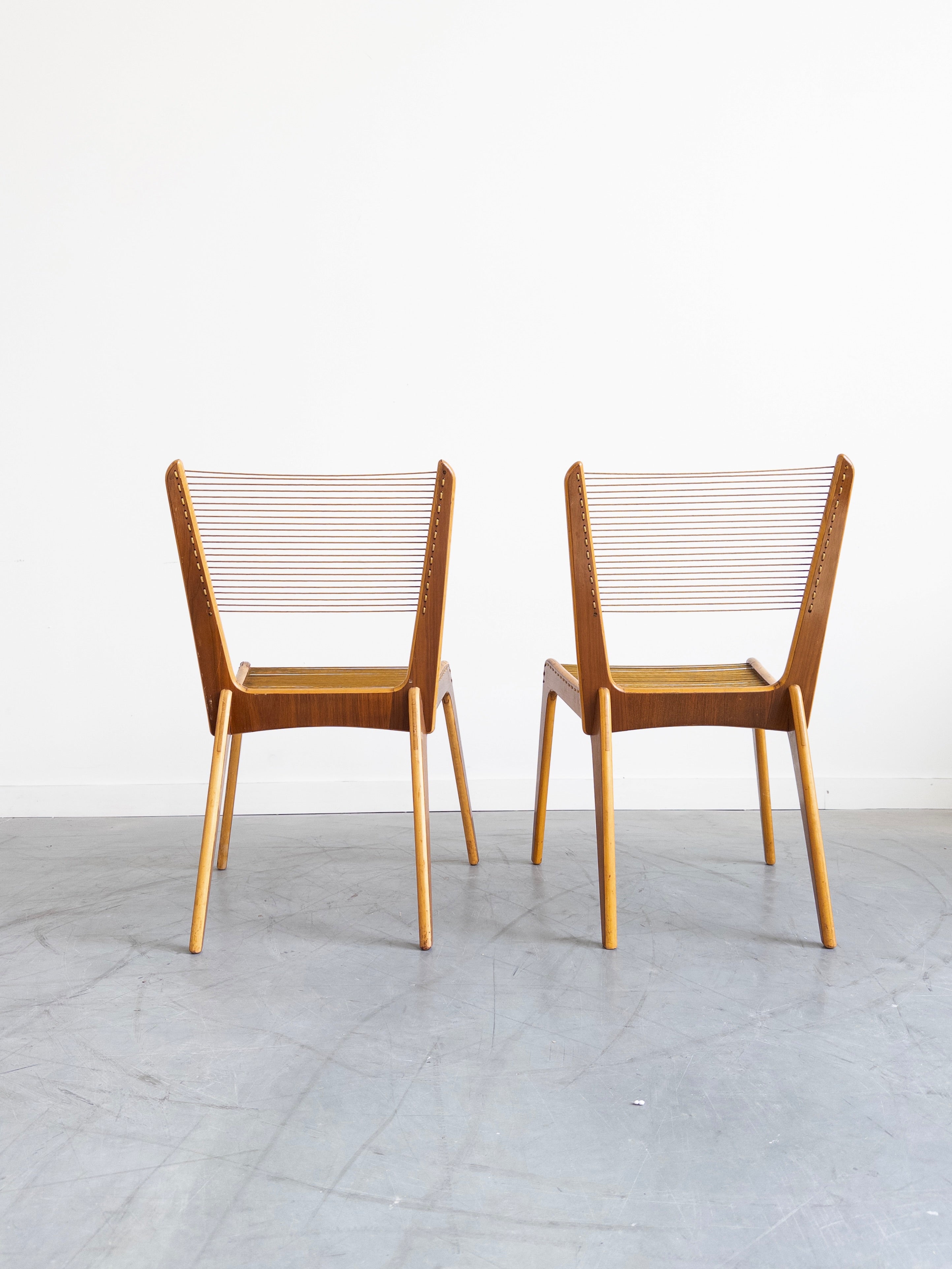 Cord Chairs by Jacques Guillon