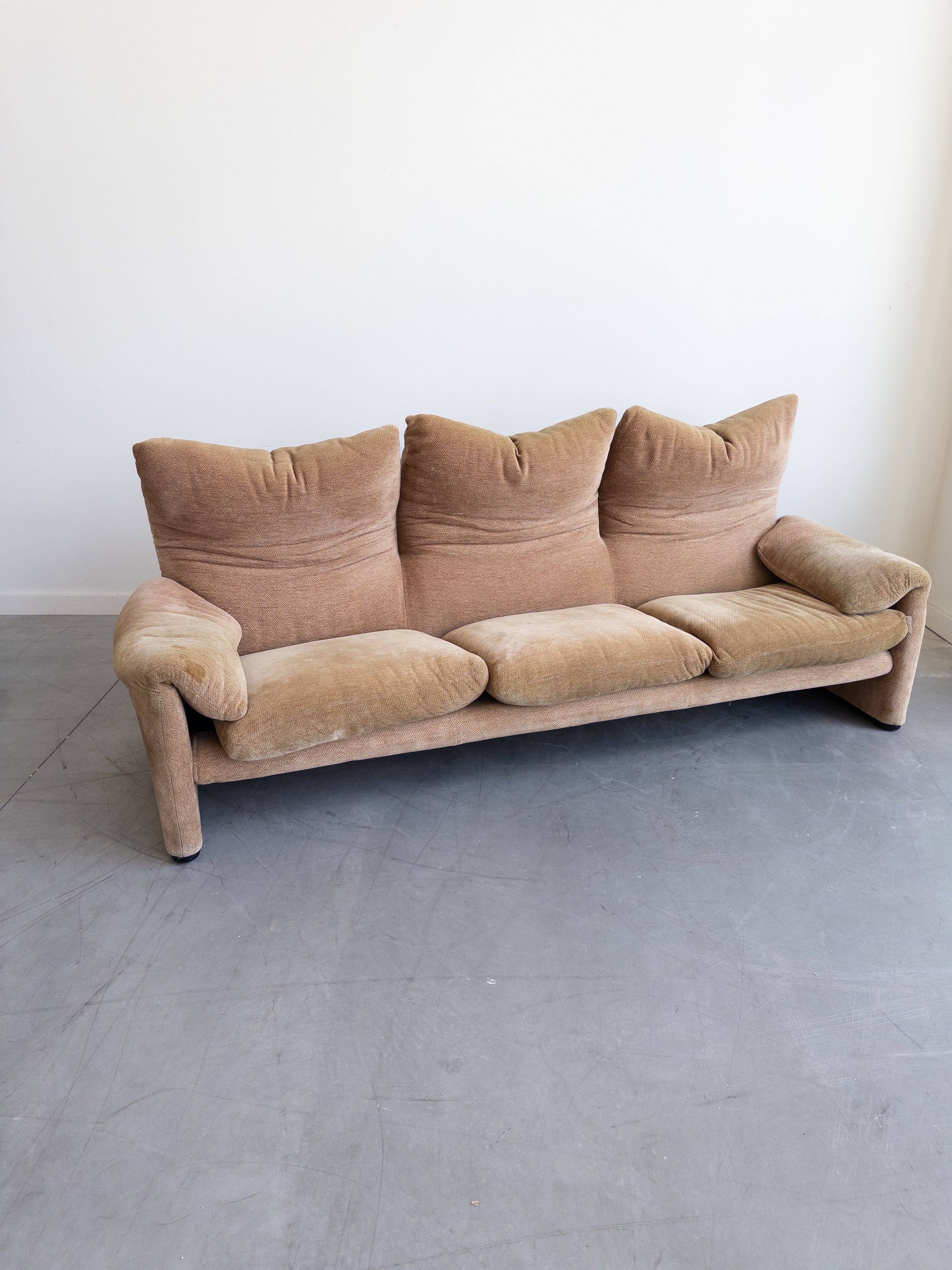 Maralunga 3-Seater Sofa by Vico Magistretti for Cassina