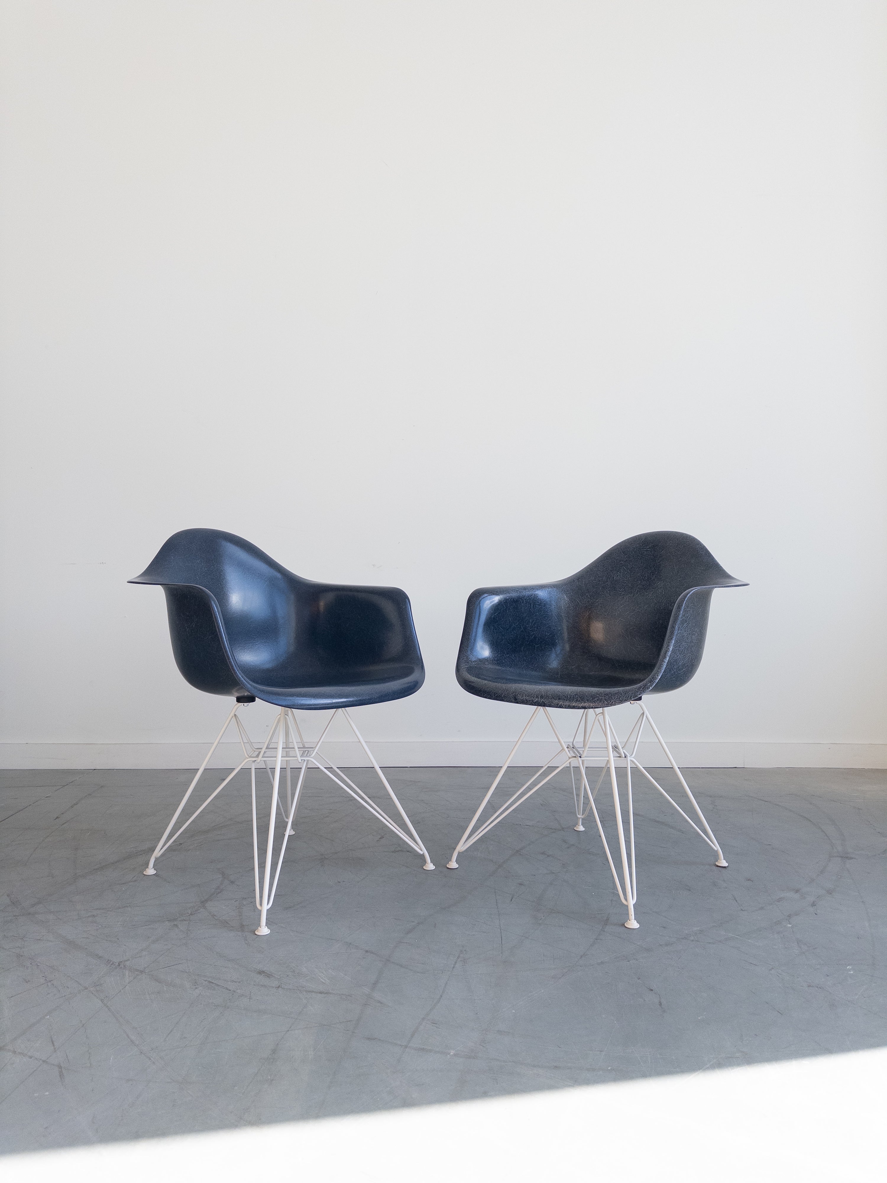 DAX Armchairs with Eiffel Tower Base by Charles & Ray Eames for Herman Miller