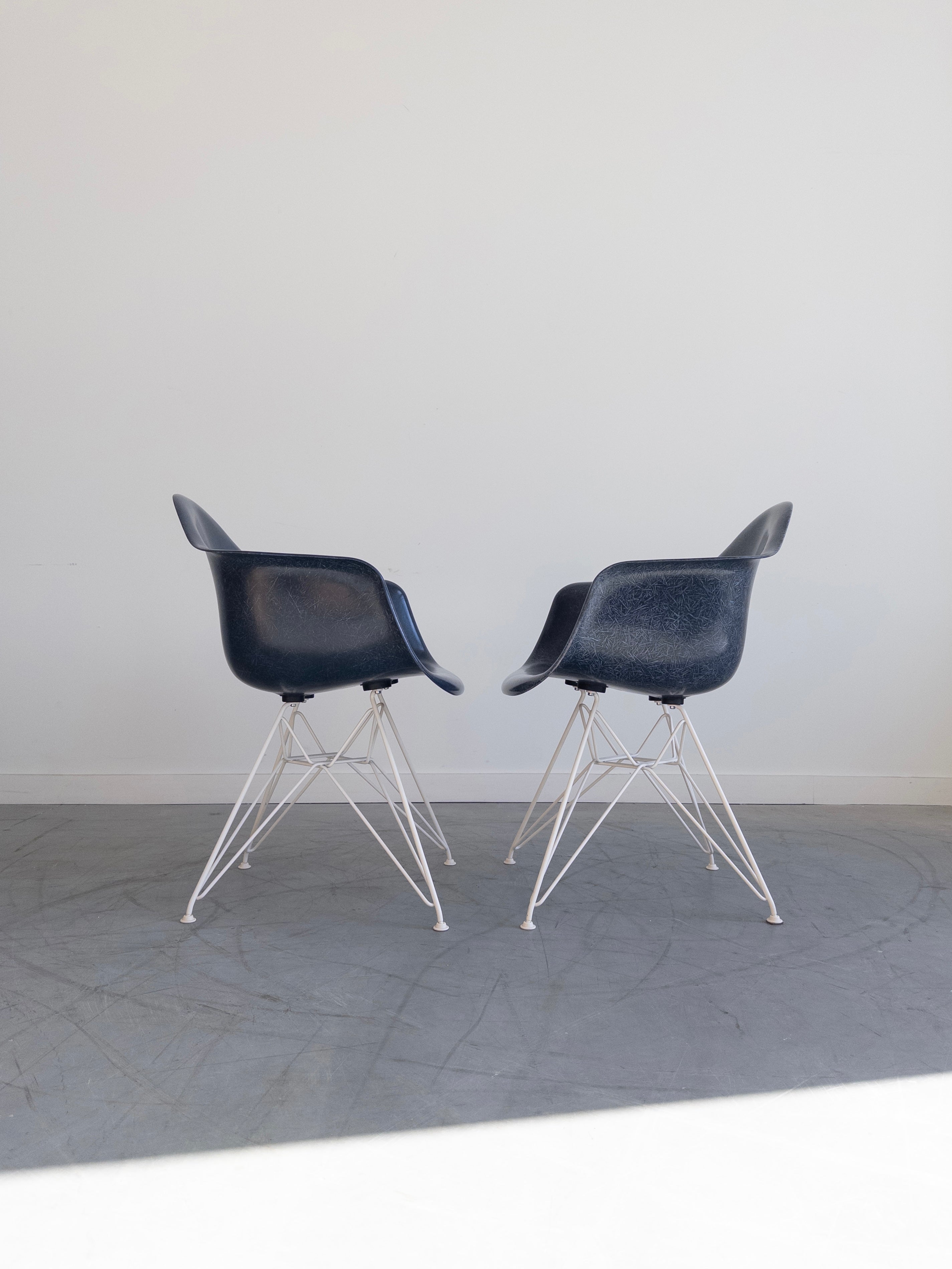 DAX Armchairs with Eiffel Tower Base by Charles & Ray Eames for Herman Miller