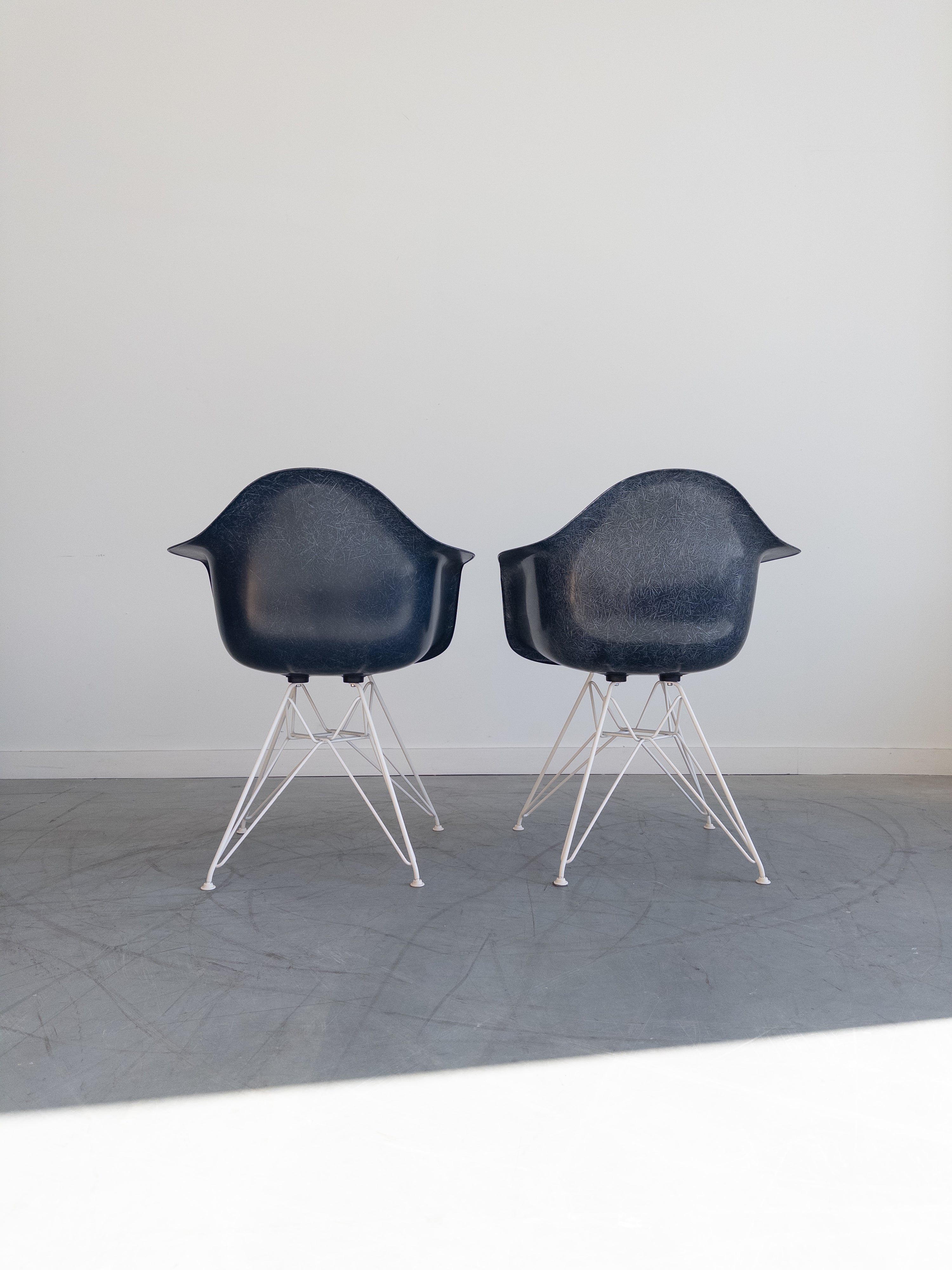 DAX Armchairs with Eiffel Tower Base by Charles & Ray Eames for Herman Miller