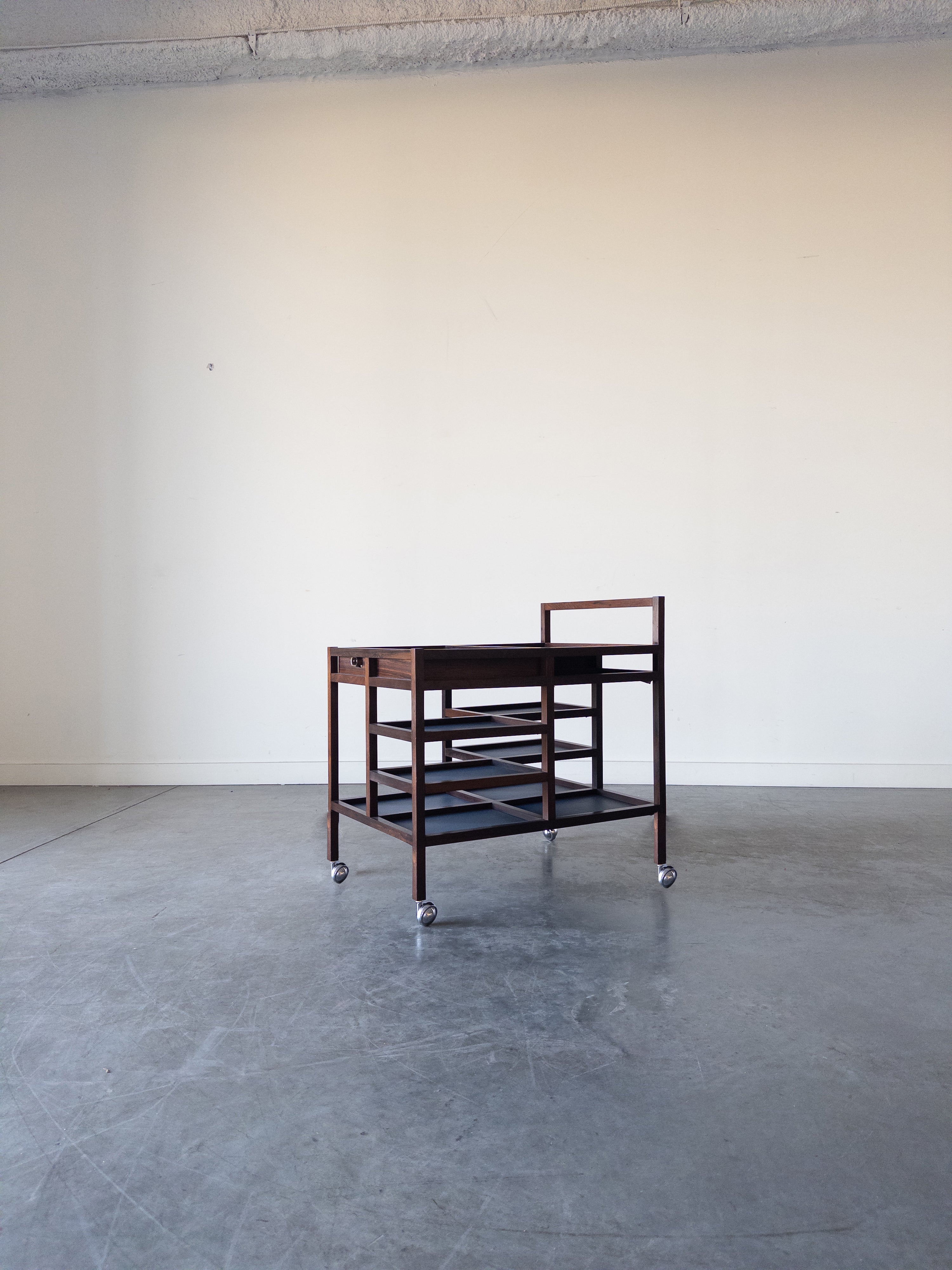 Rosewood Serving Trolley by Bodil Kjaer for Pedersen & Son