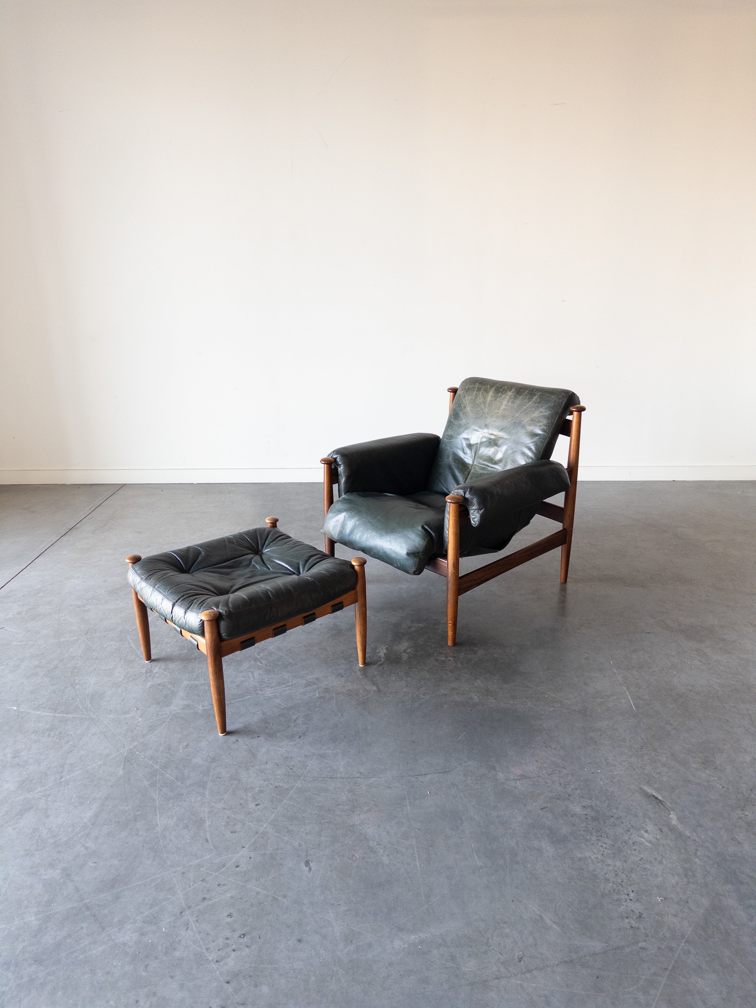 "Amiral" Lounge Chair and Ottoman by Eric Merthen for Ire Möbler, 1960