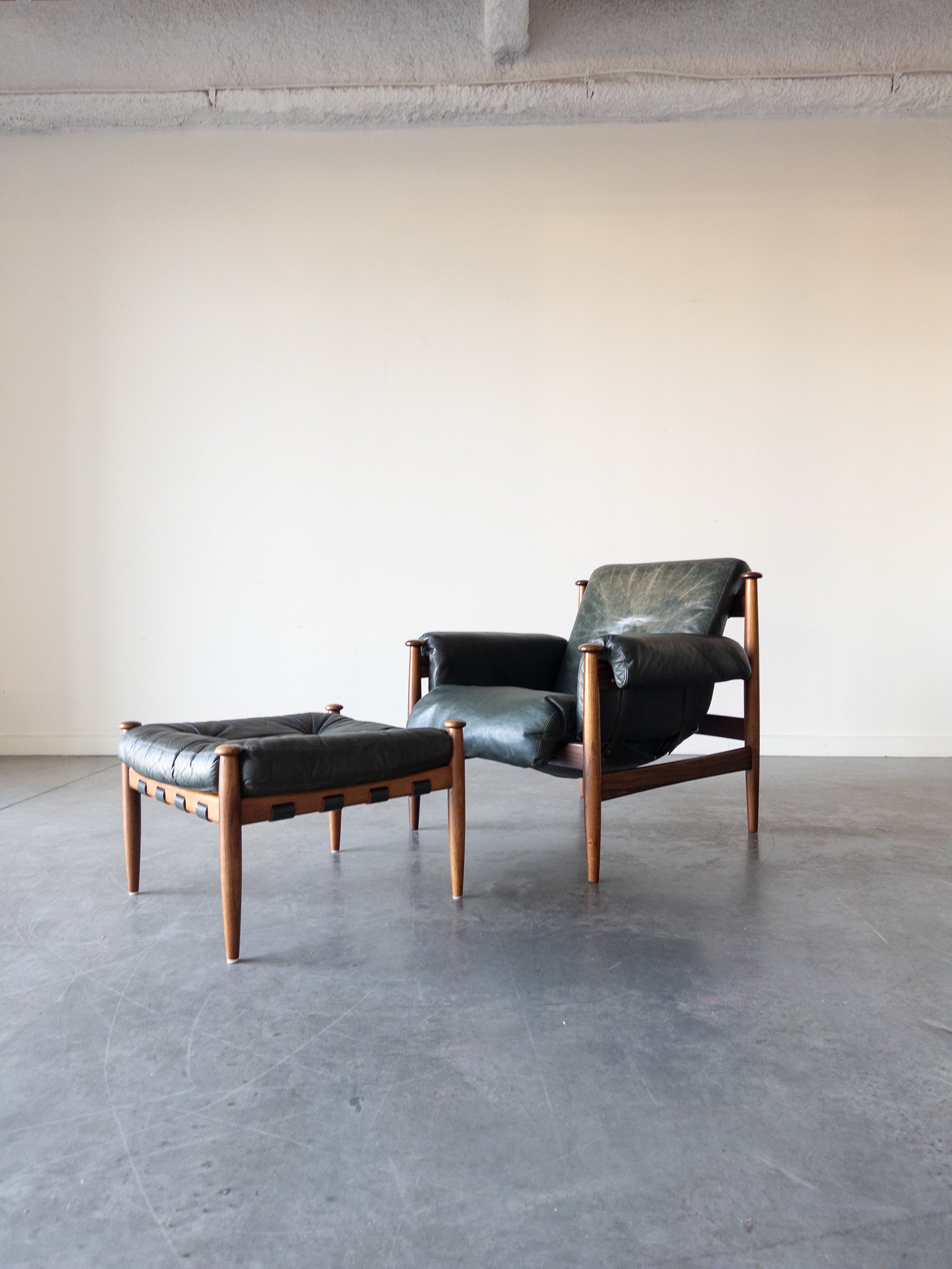 "Amiral" Lounge Chair and Ottoman by Eric Merthen for Ire Möbler, 1960