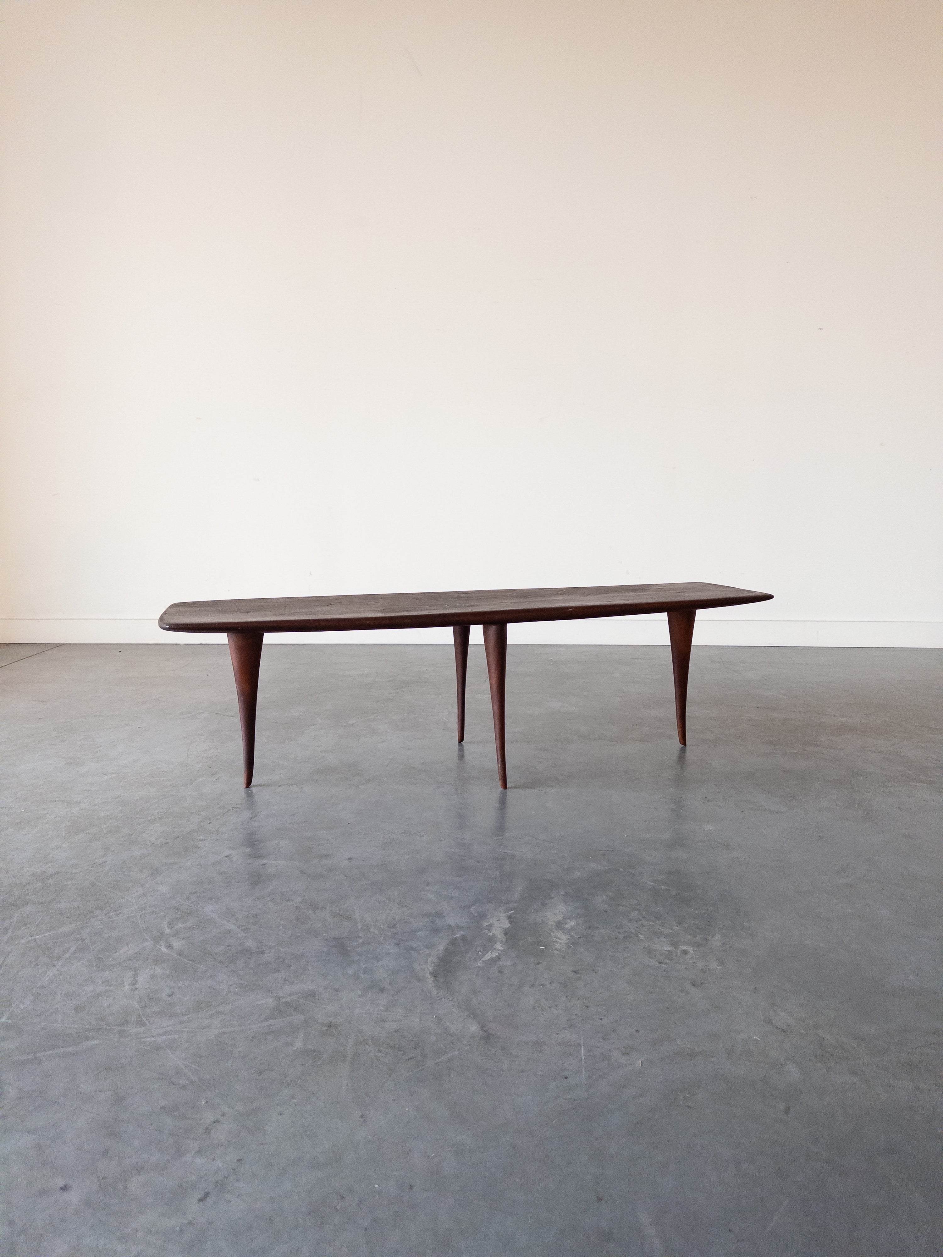 Walnut Coffee Table by Dirk Rosse for the American Studio Crafts Movement