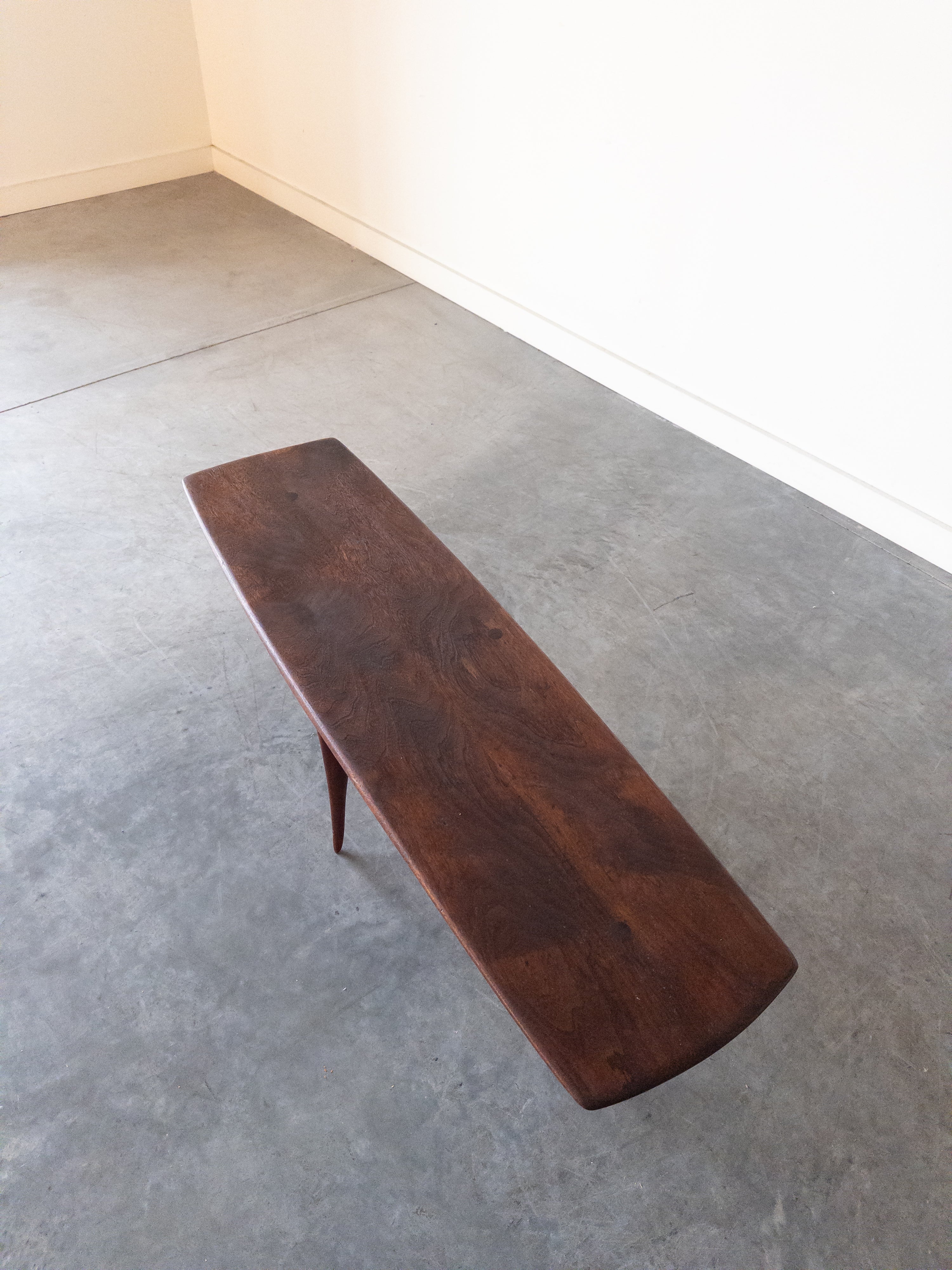 Walnut Coffee Table by Dirk Rosse for the American Studio Crafts Movement