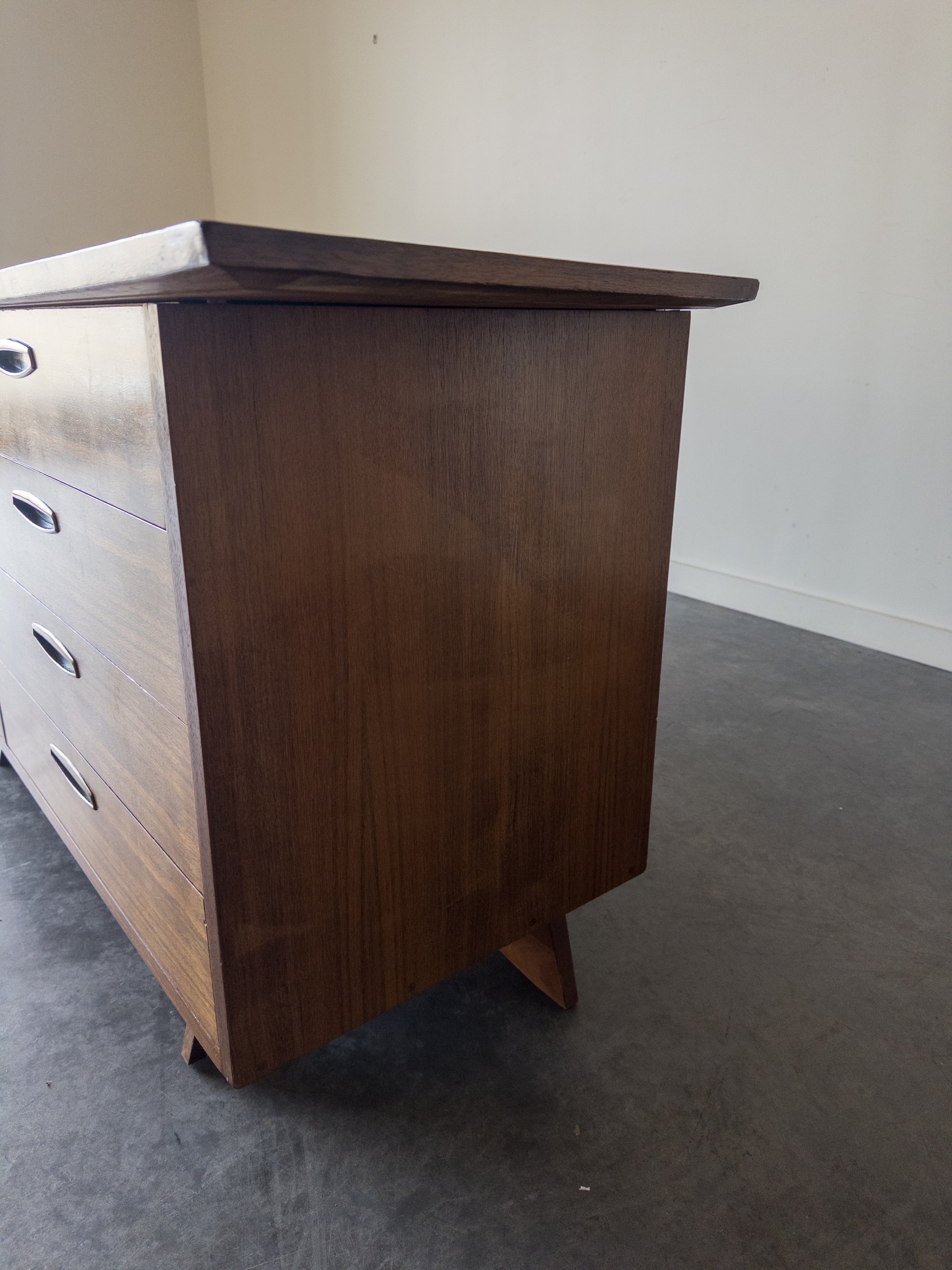 George Nakashima Walnut and Brass Monumental Cabinet for Widdicomb