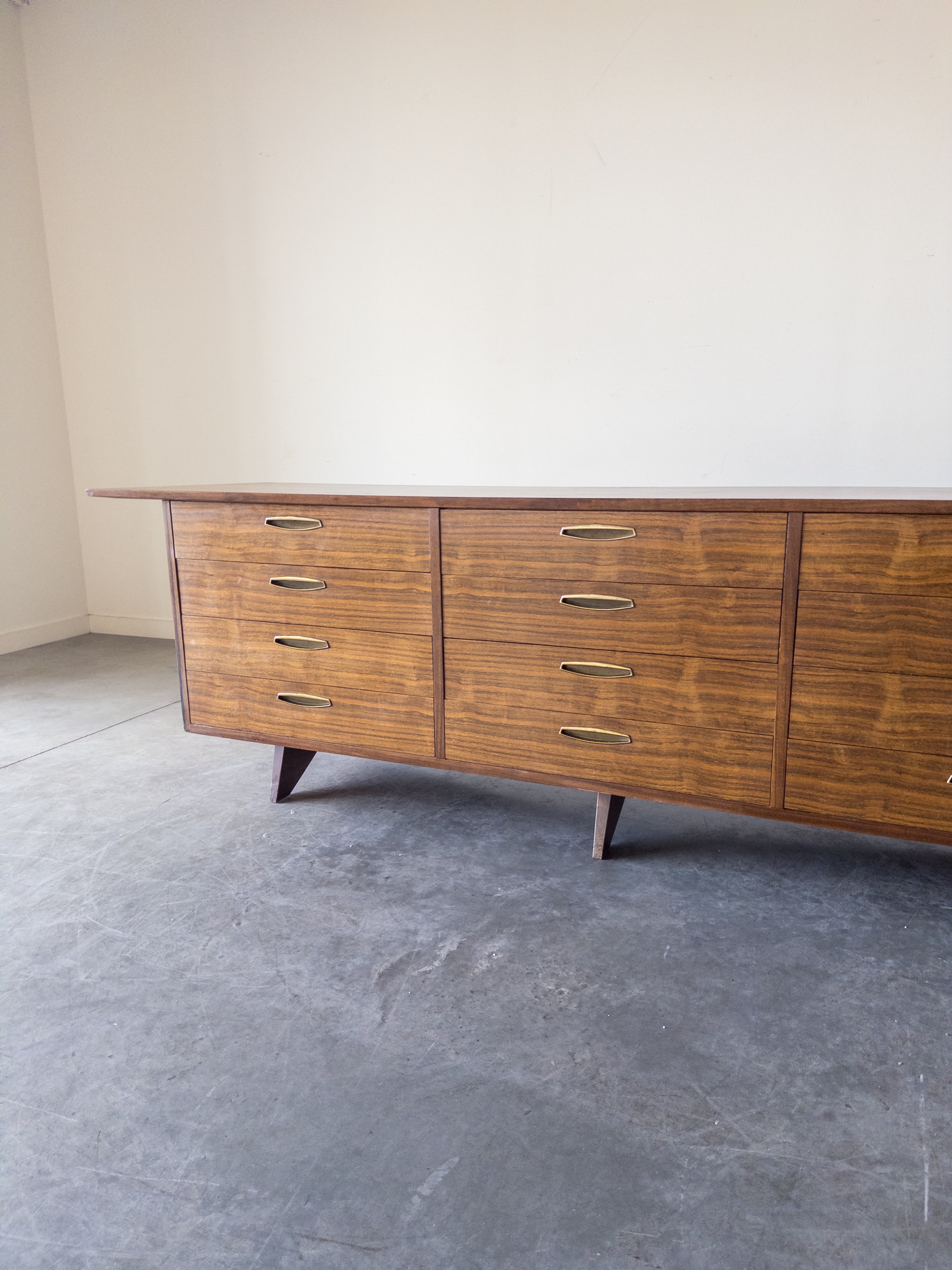 George Nakashima Walnut and Brass Monumental Cabinet for Widdicomb