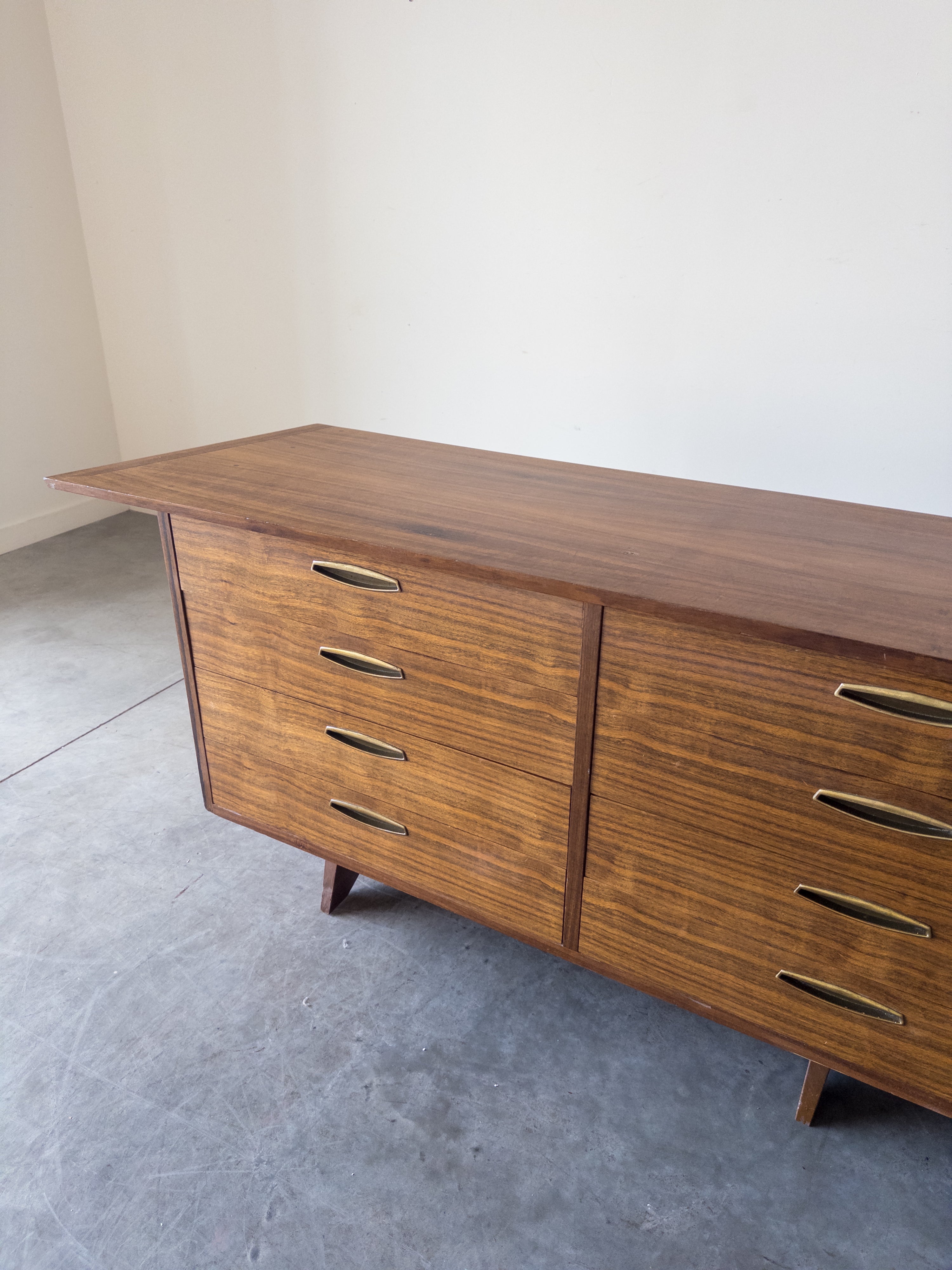 George Nakashima Walnut and Brass Monumental Cabinet for Widdicomb