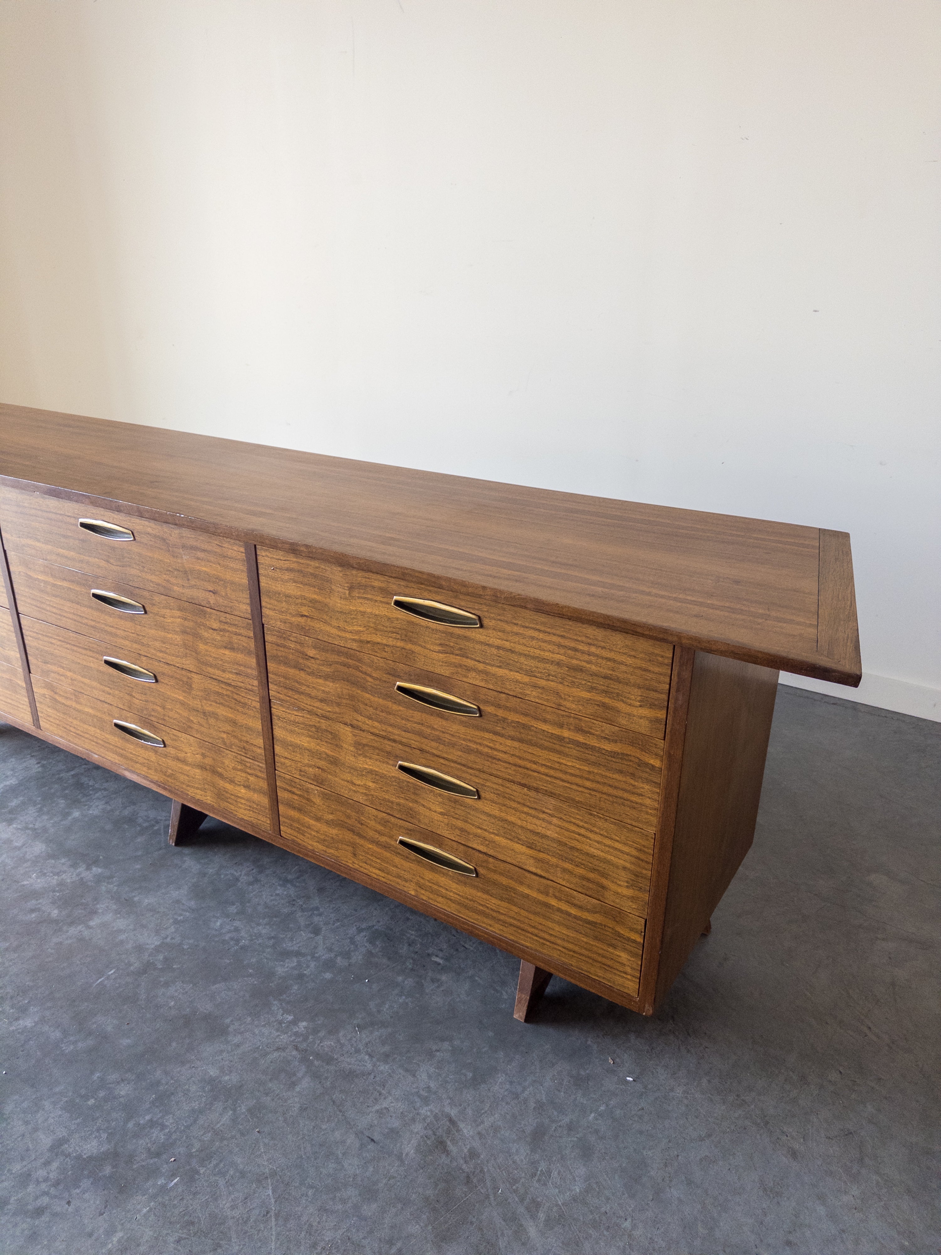 George Nakashima Walnut and Brass Monumental Cabinet for Widdicomb