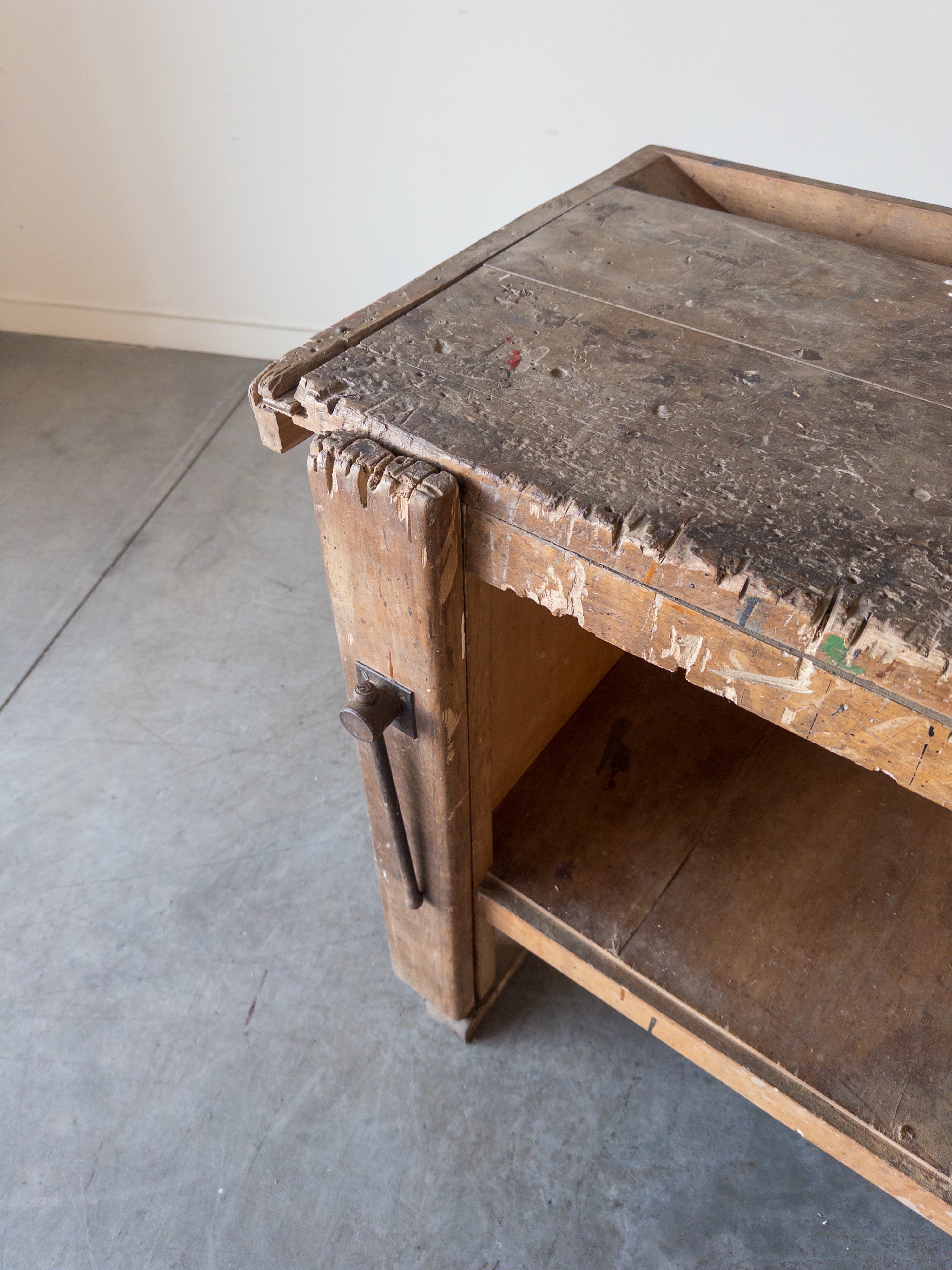 Vintage Swedish Pine Carpentry Table