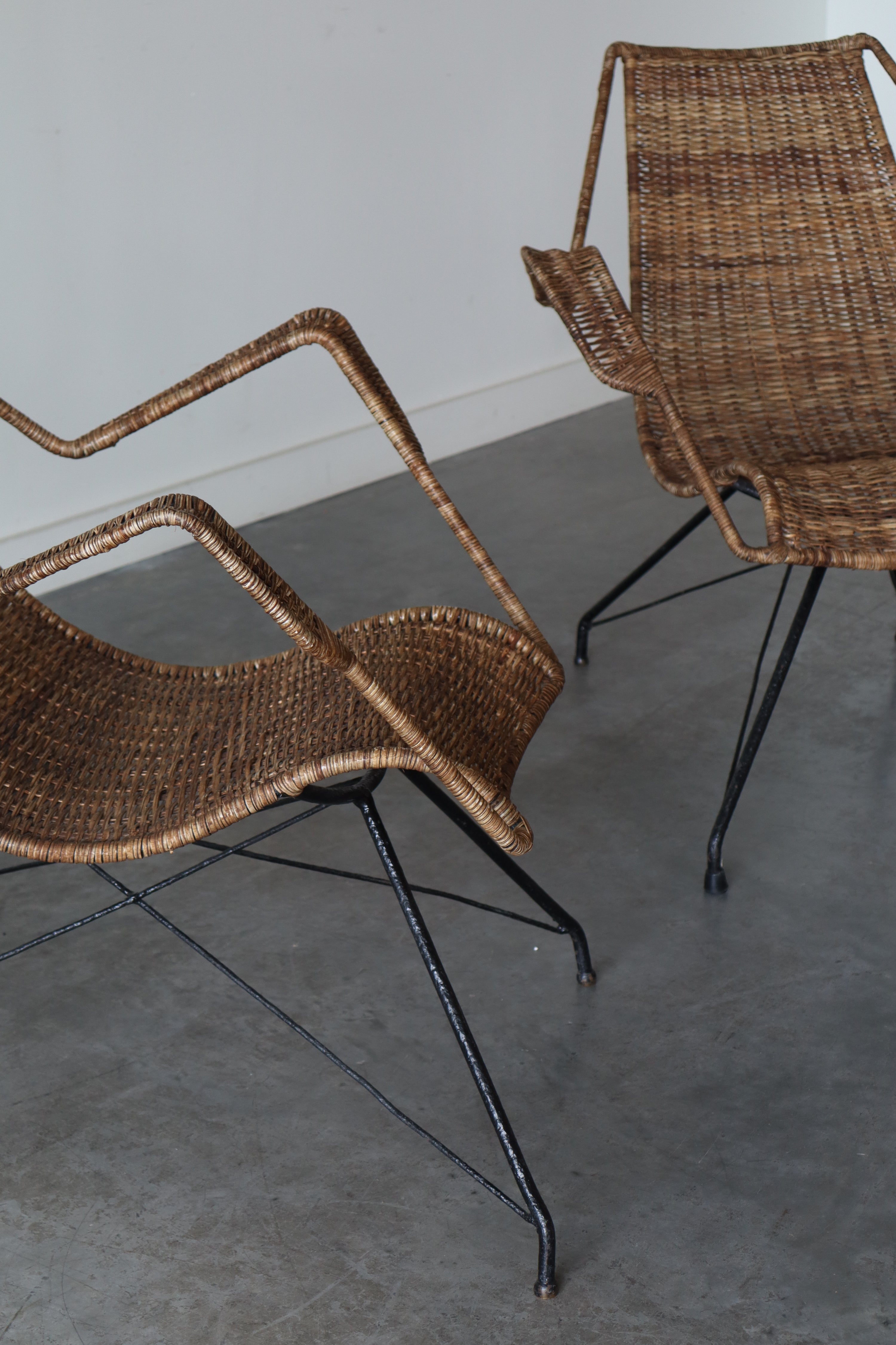 Rattan Armchairs by Martin Eisler and Carlo Hauner for Forma, 1950