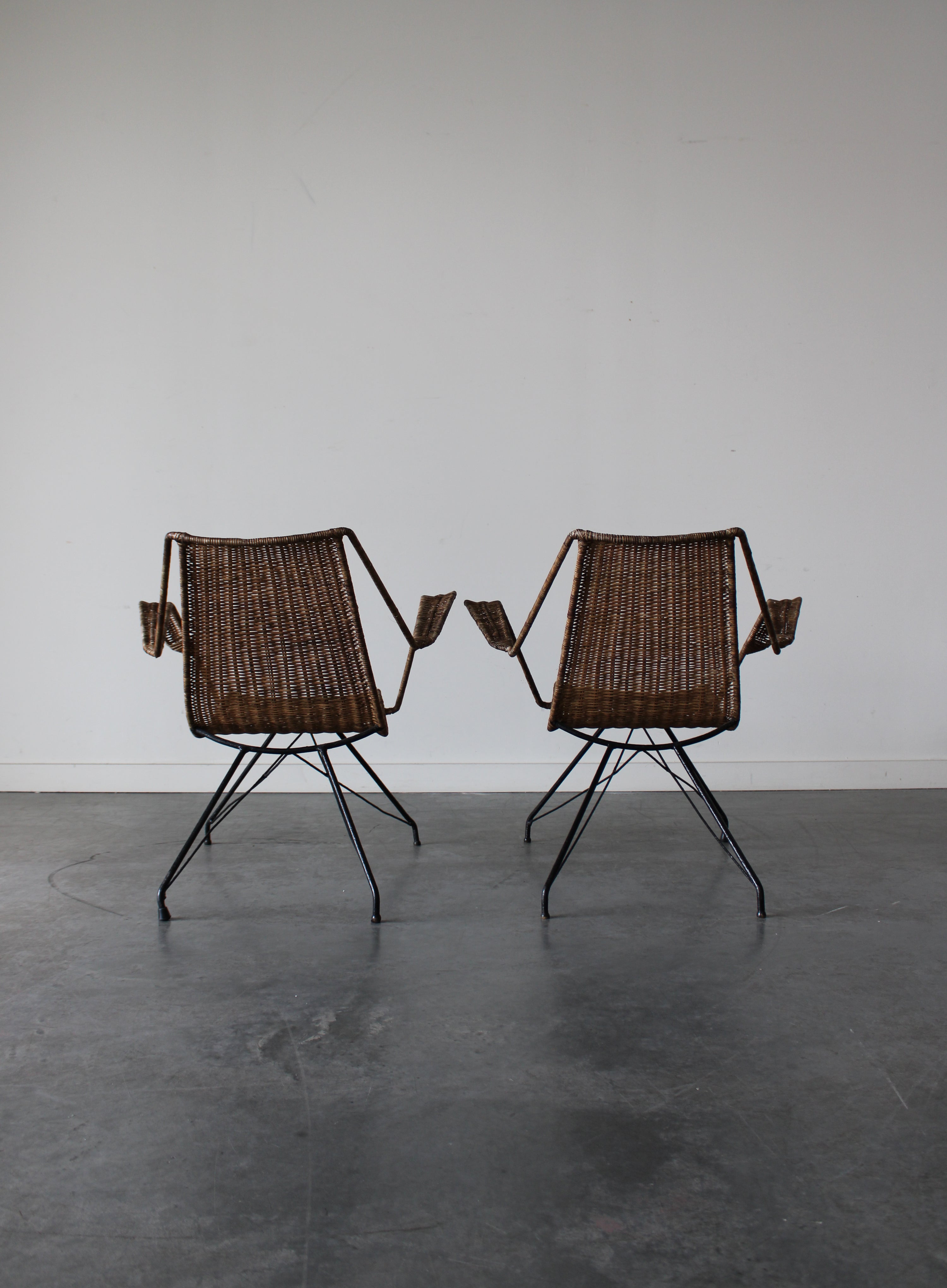 Rattan Armchairs by Martin Eisler and Carlo Hauner for Forma, 1950