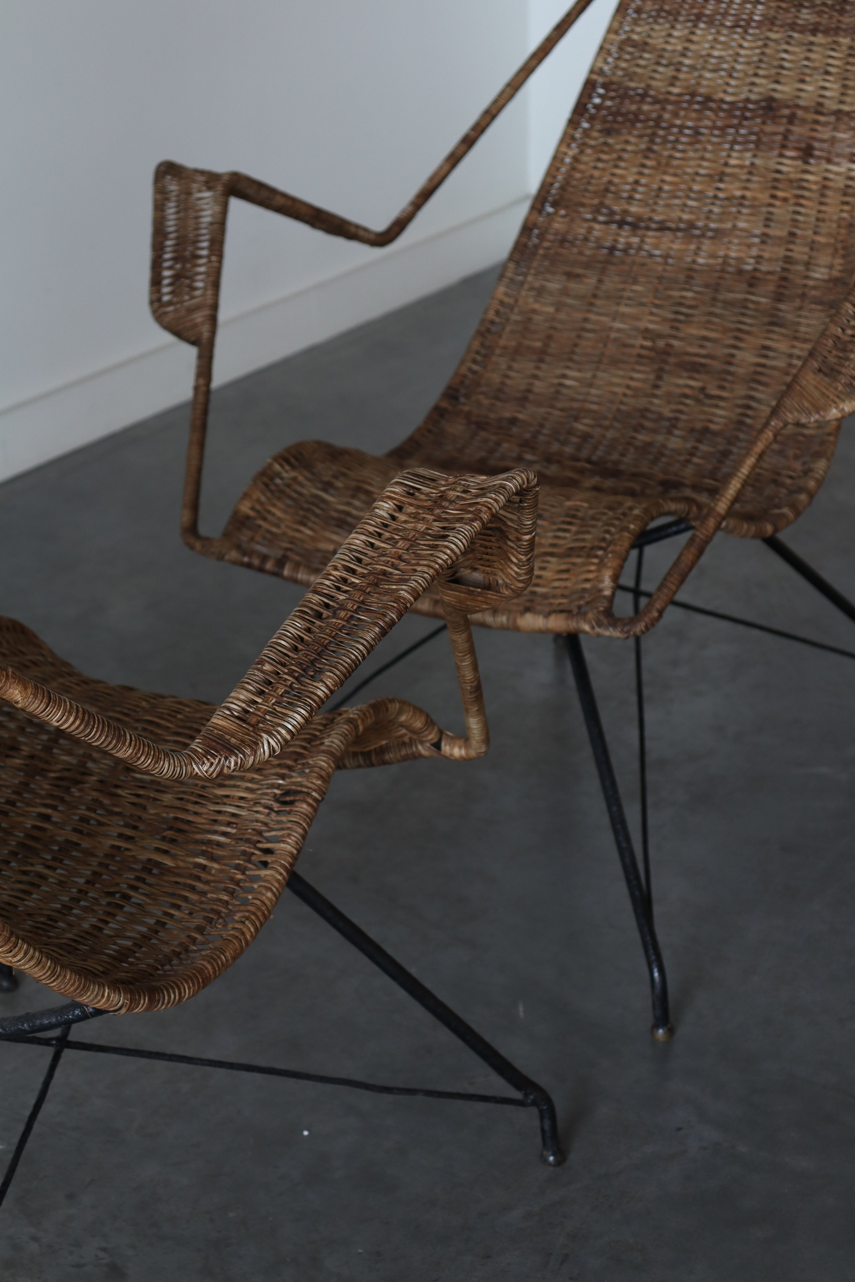 Rattan Armchairs by Martin Eisler and Carlo Hauner for Forma, 1950