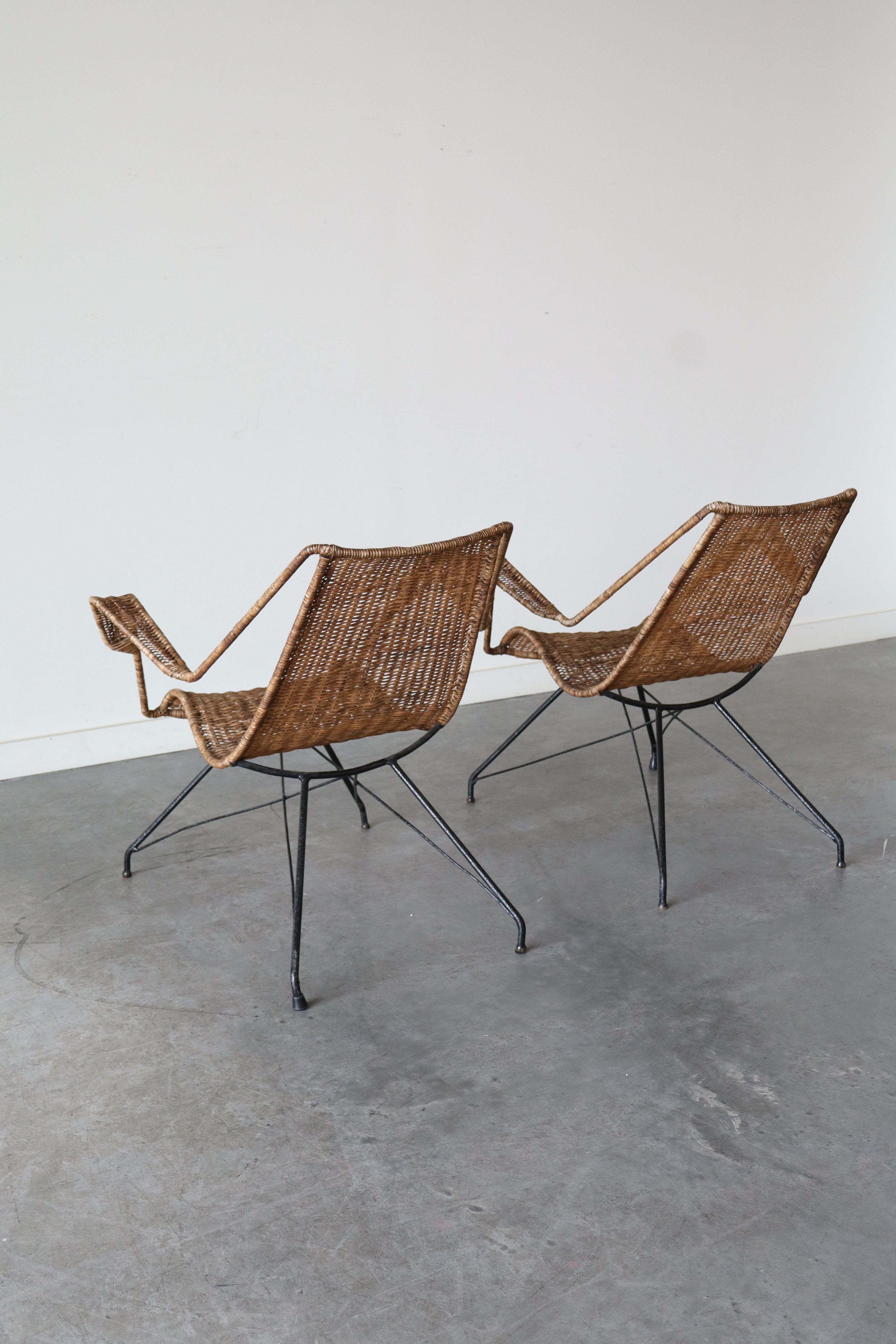 Rattan Armchairs by Martin Eisler and Carlo Hauner for Forma, 1950
